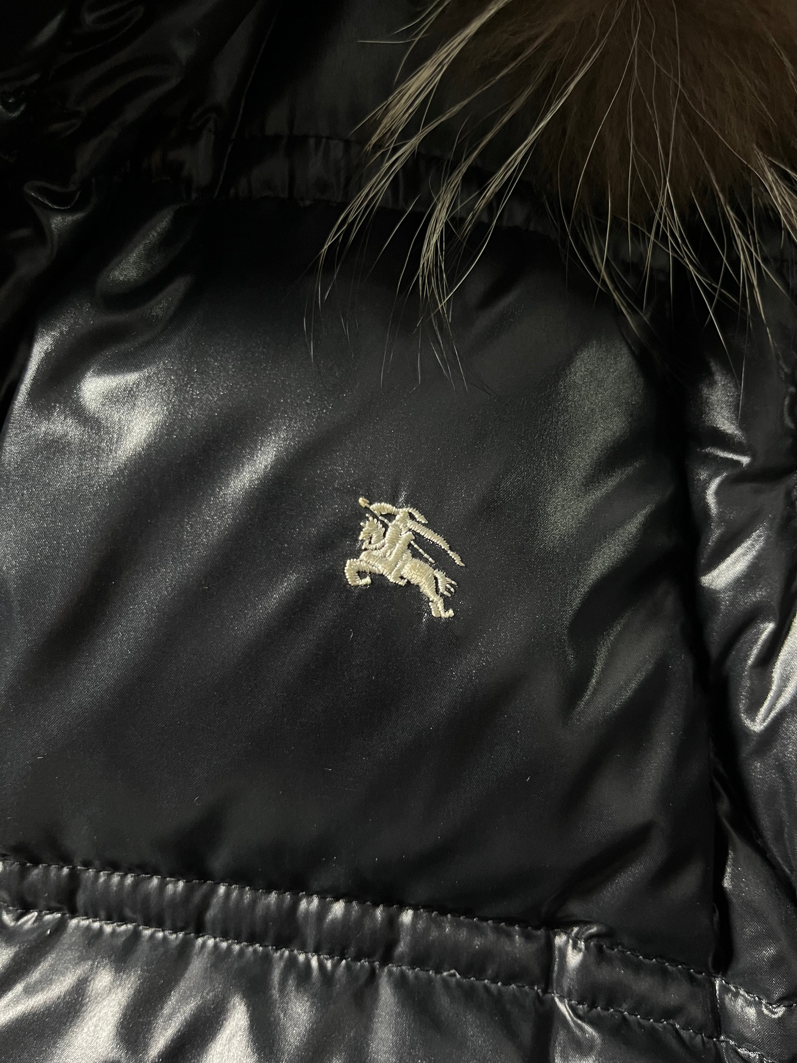 00’s BURBERRY made in Japan real fur down jacket (S/M) - black