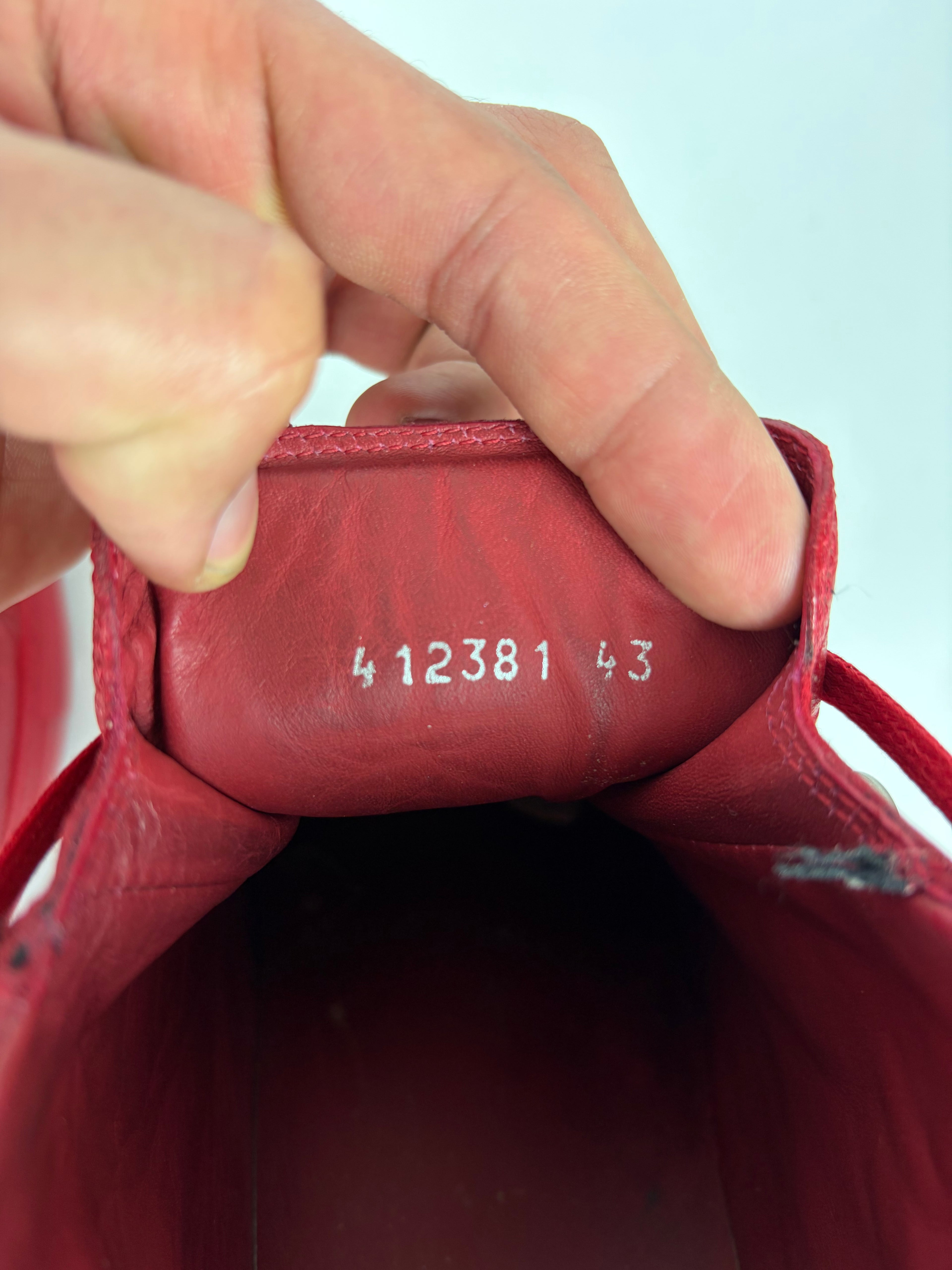 Balenciaga arena high tops - eu 43 - red