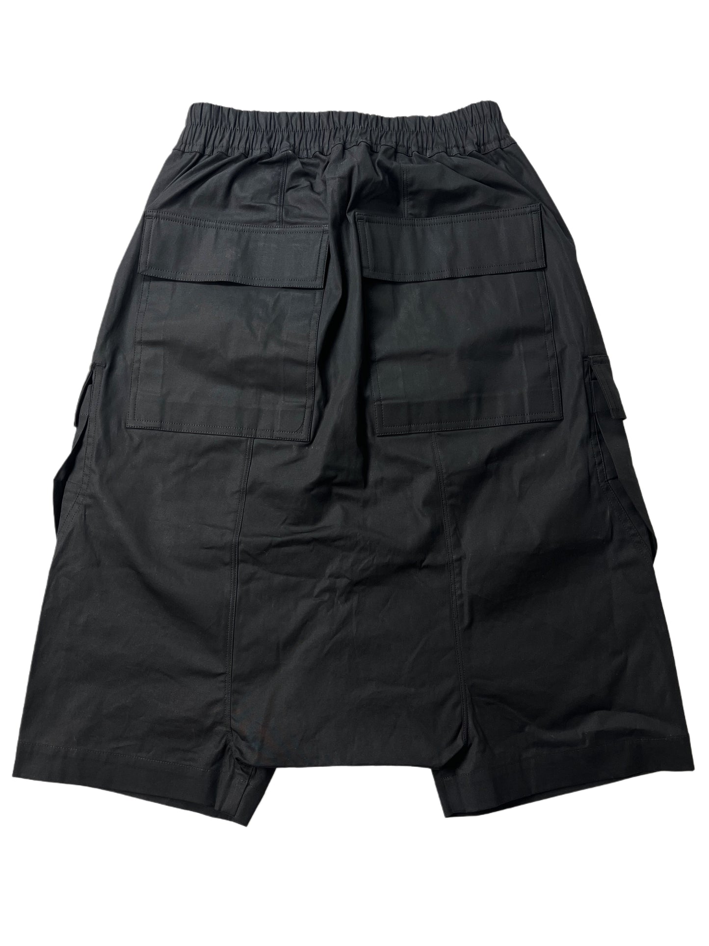 RICK OWENS COTTON CARGO SHORTS - size 44 - black