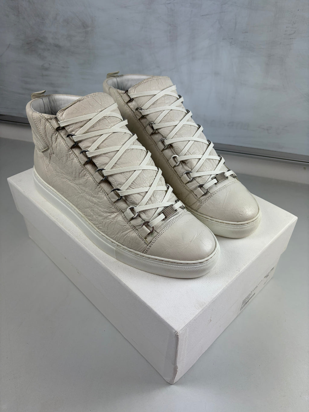 Balenciaga arena high tops - eu 44 / us 11 - white
