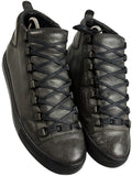 Balenciaga arena ‘Cracked leather’ high tops - eu 41 / us 8 - brown
