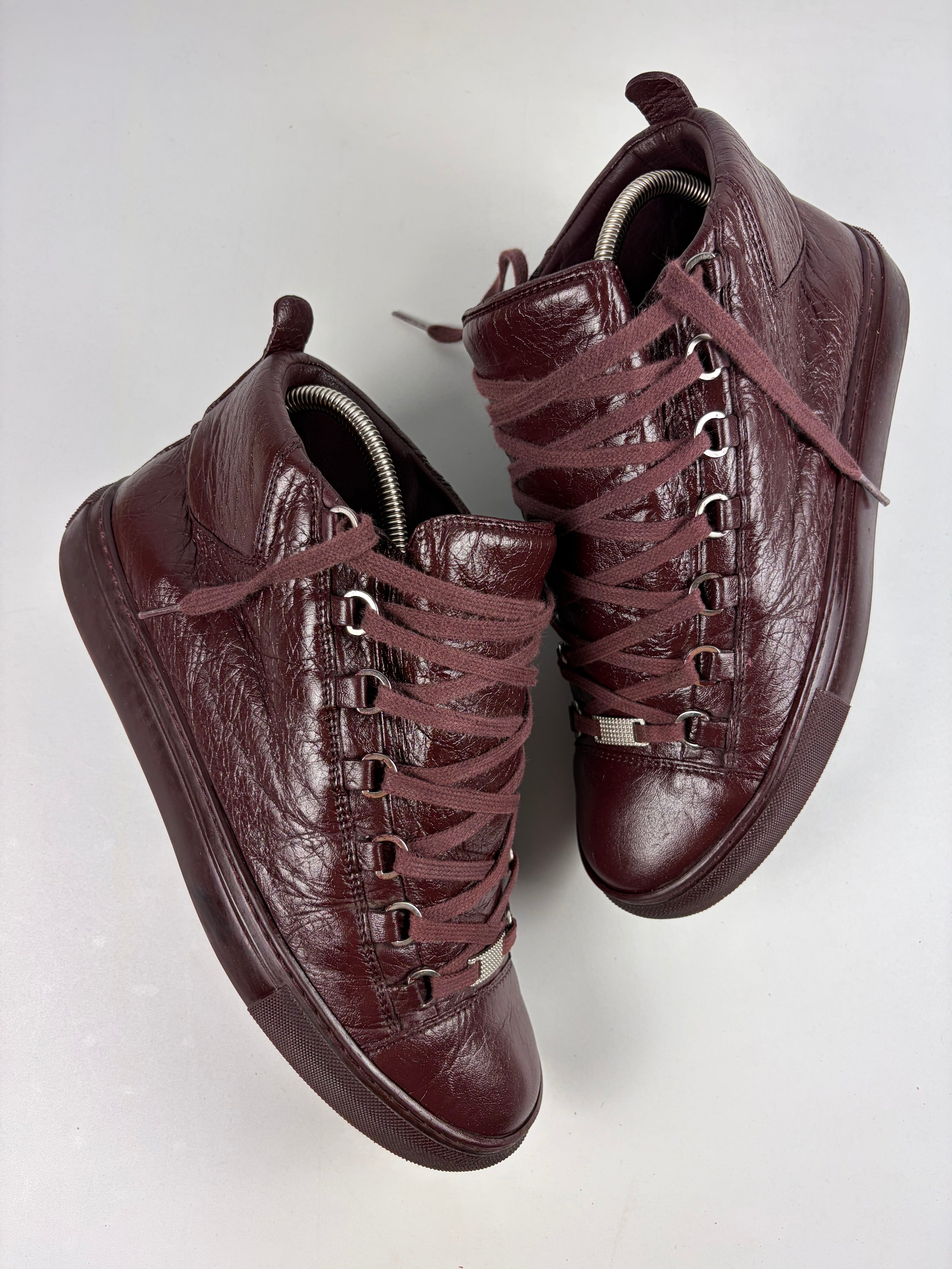 Balenciaga arena high tops - eu 41 / us 8 - burgundy