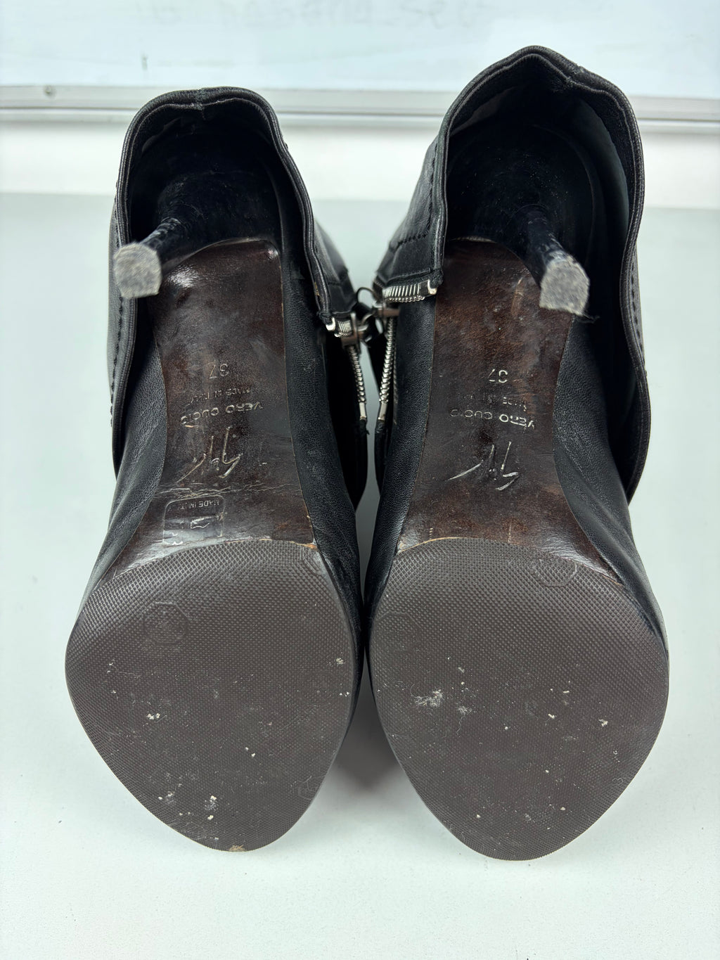 Giuseppe Zanotti fold-over zipper boots - eu 37 / us 7 / uk 4