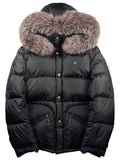 00’s BURBERRY Black Label real fur down jacket (S/M) - black