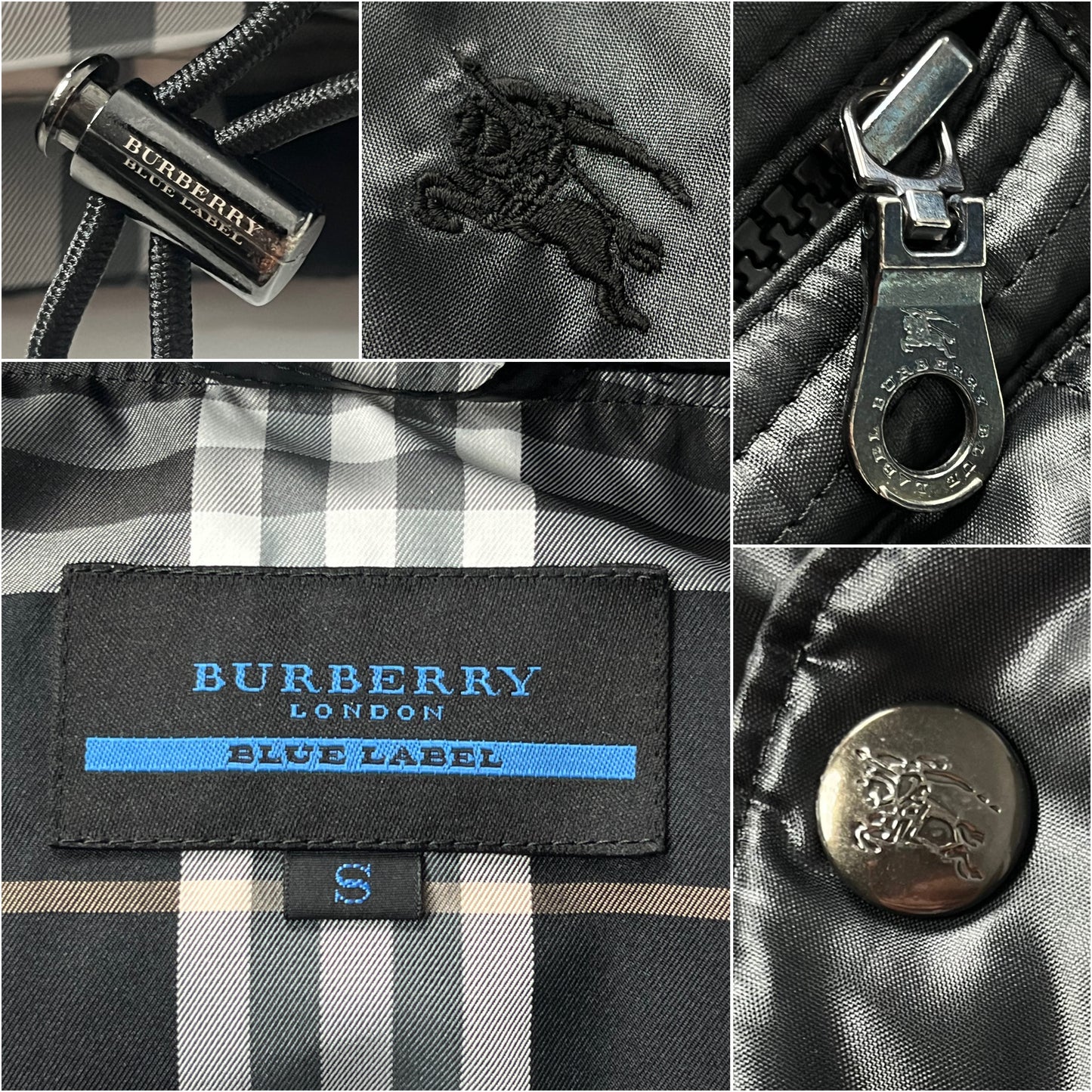 00’s BURBERRY made in Japan real fur down jacket (XS/S) - black