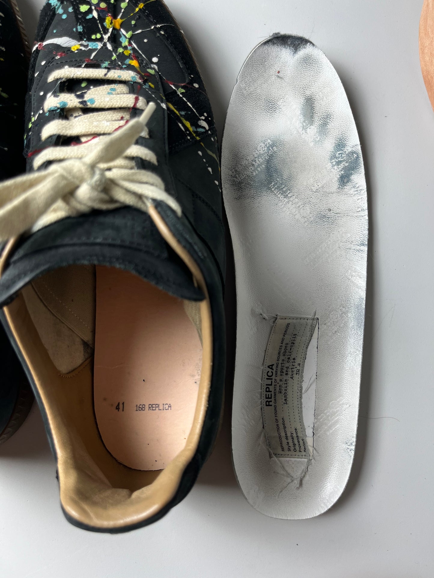 Maison Margiela paint splatter gats - EU 41 - black