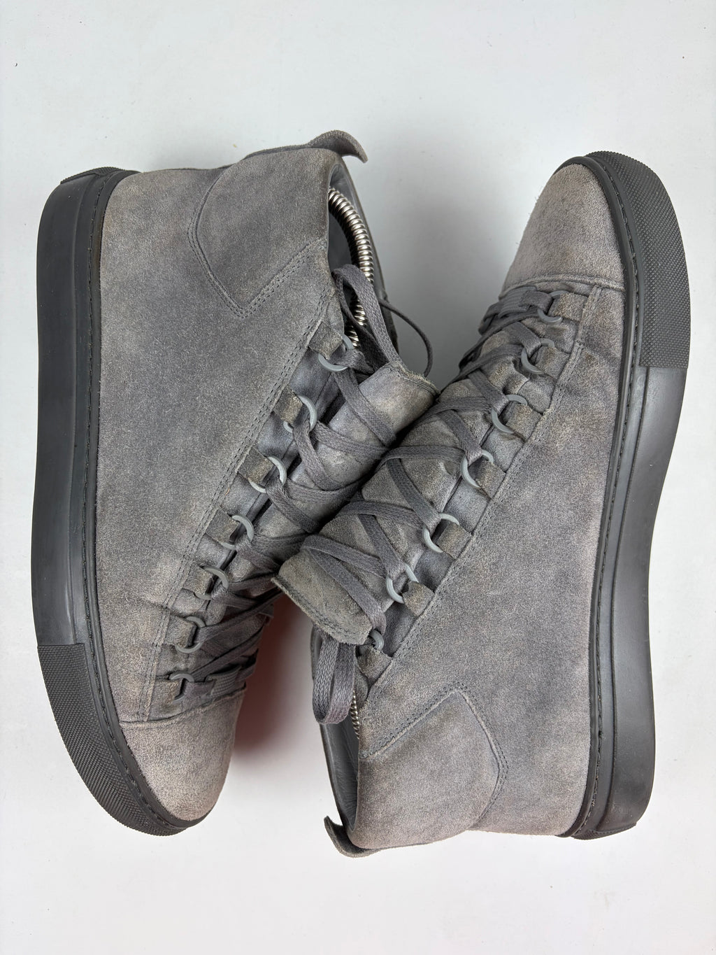 Balenciaga arena suede high tops - eu 41 / us 8 - grey