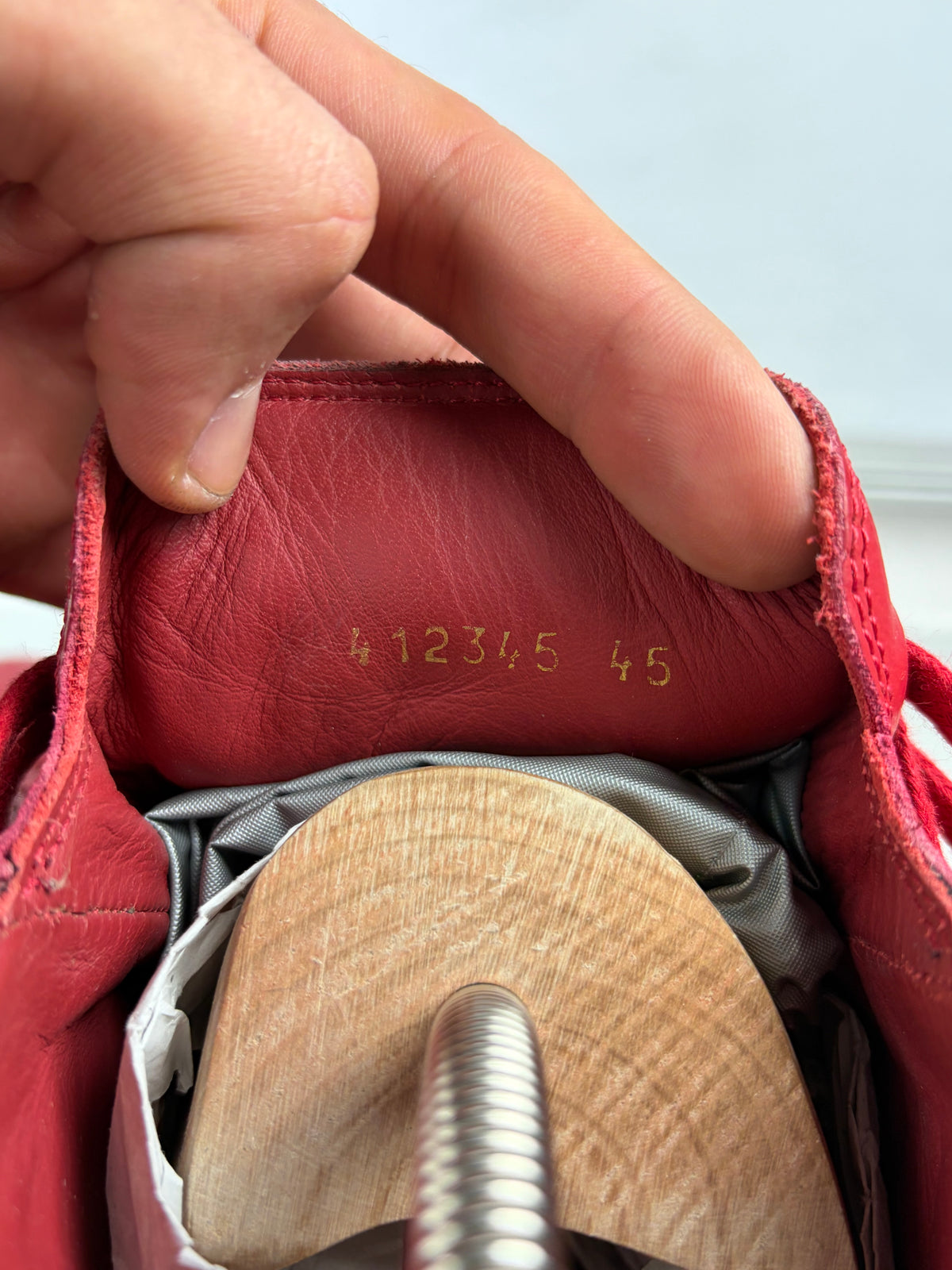 Balenciaga arena leather & suede high tops - eu 45 / us 12 / uk 11 - red