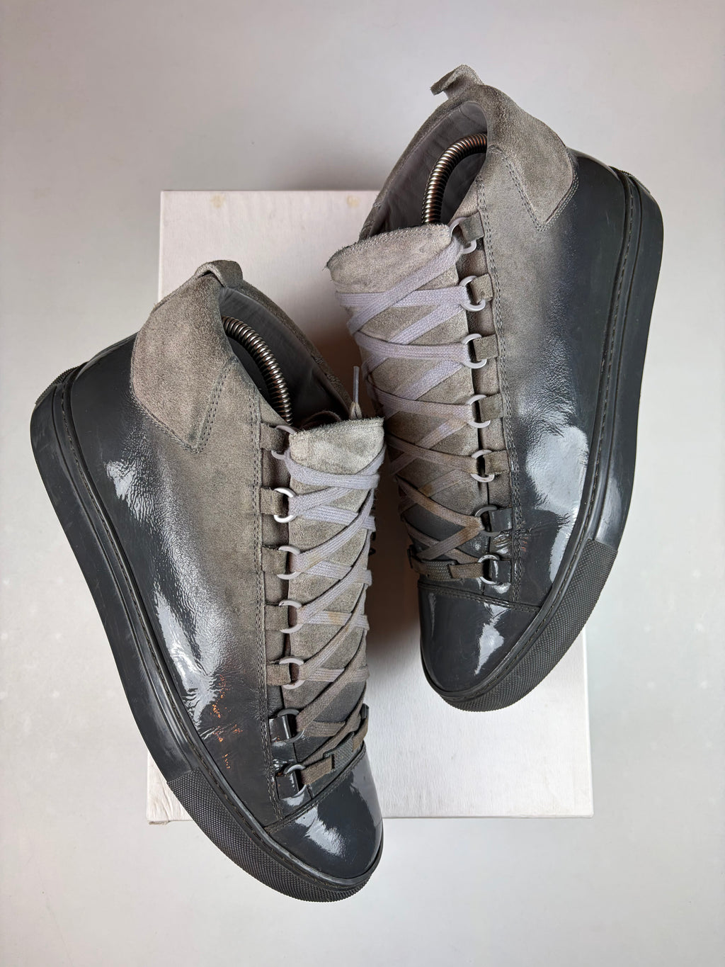 Balenciaga arena high tops ‘Grey Gradient’ - eu 41 / us 8 / uk 7 - dark grey