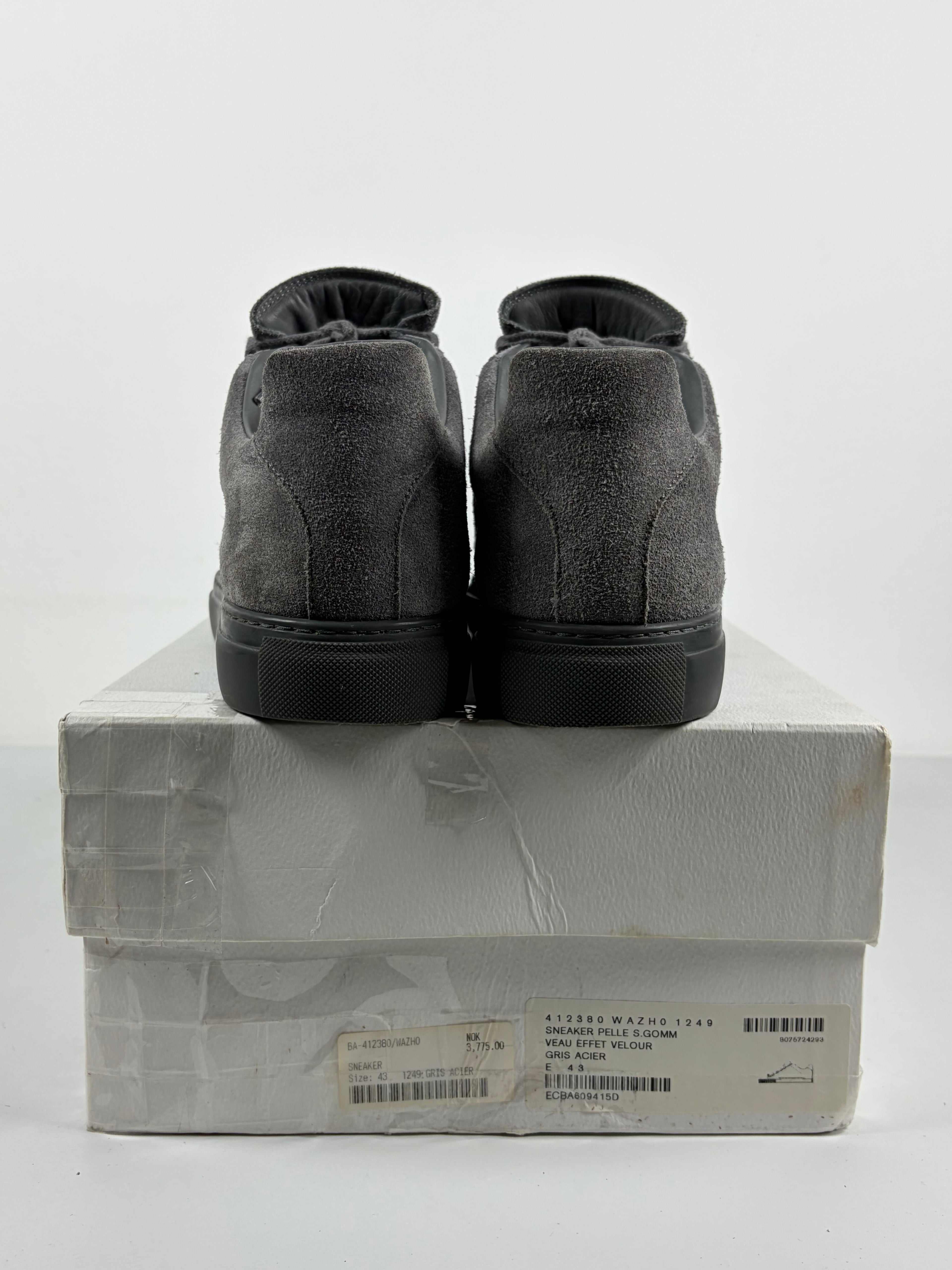 Balenciaga arena suede low - eu 43 / us 10 - grey