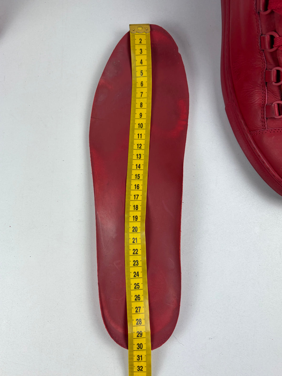 Balenciaga arena leather & suede high tops - eu 45 / us 12 / uk 11 - red