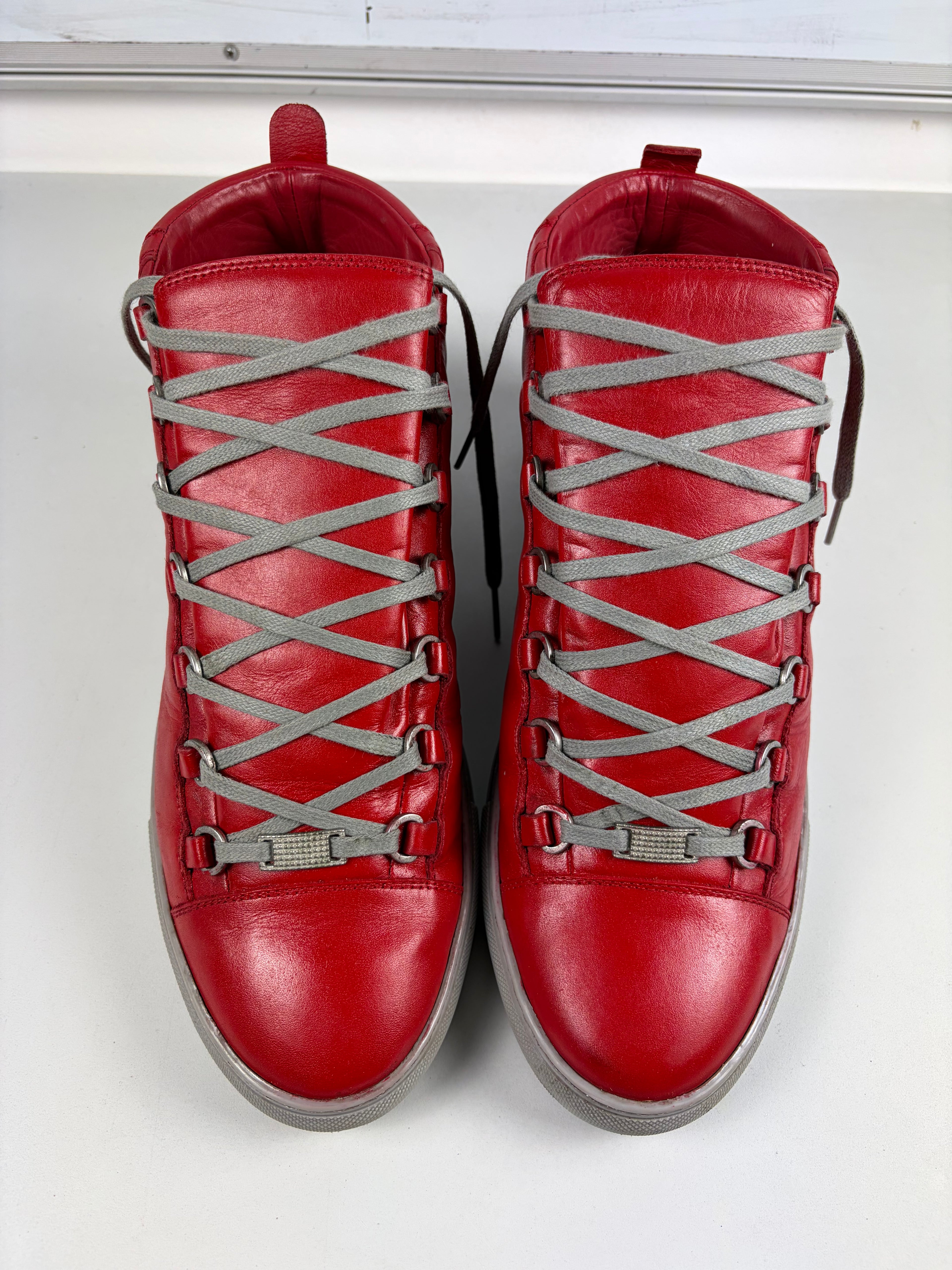 Balenciaga arena high tops - eu 44 / us 11 - red