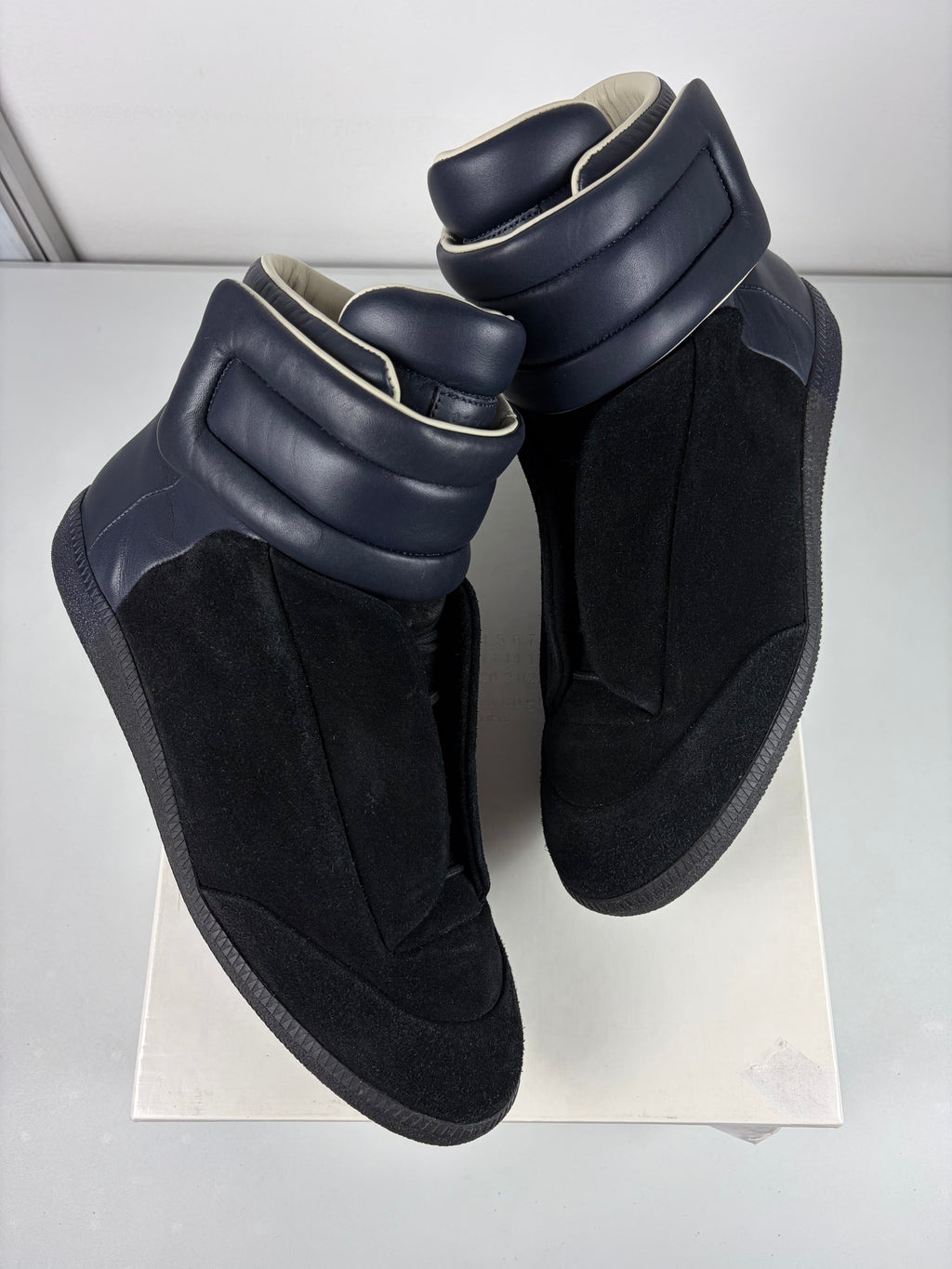 2016 Maison Margiela Future suede & leather - eu 44 / us 11 - blue & black