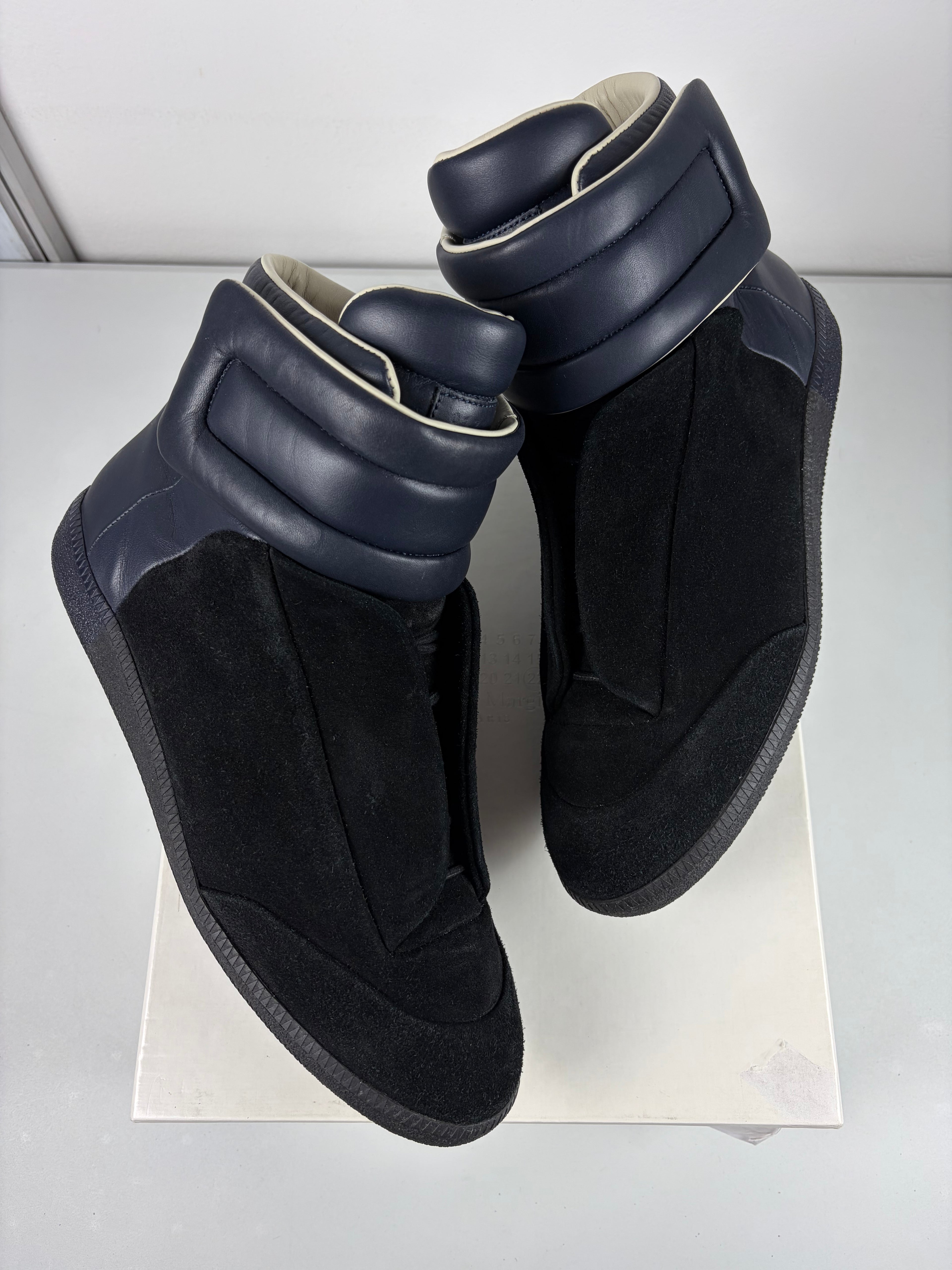 2016 Maison Margiela Future suede & leather - eu 44 / us 11 - blue & black