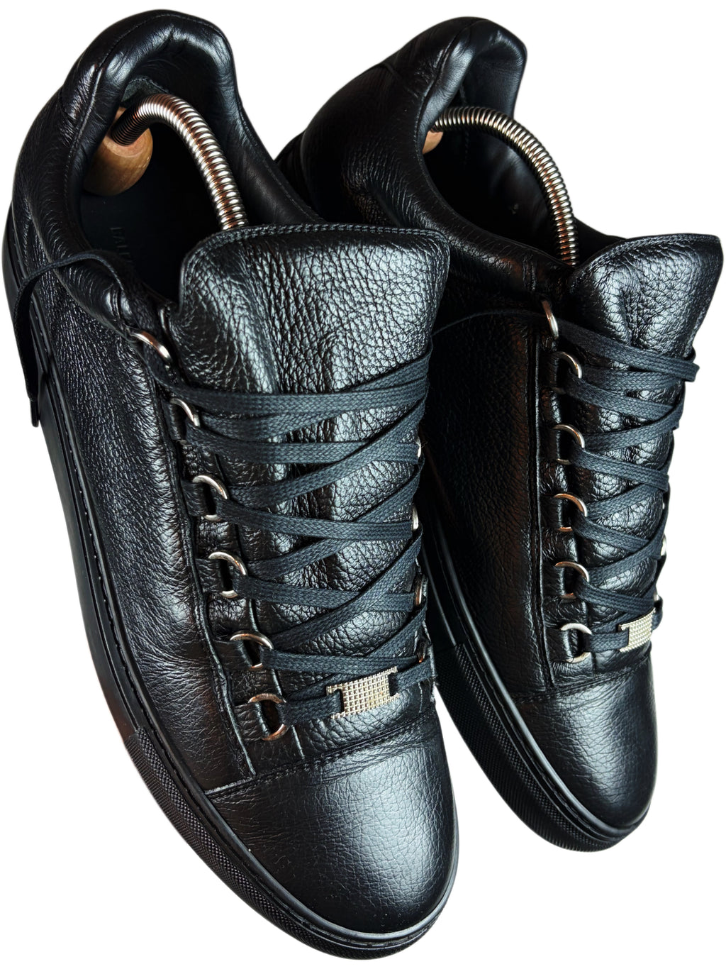 Balenciaga arena low grained leather - eu 43 / us 10 / uk 9 - black