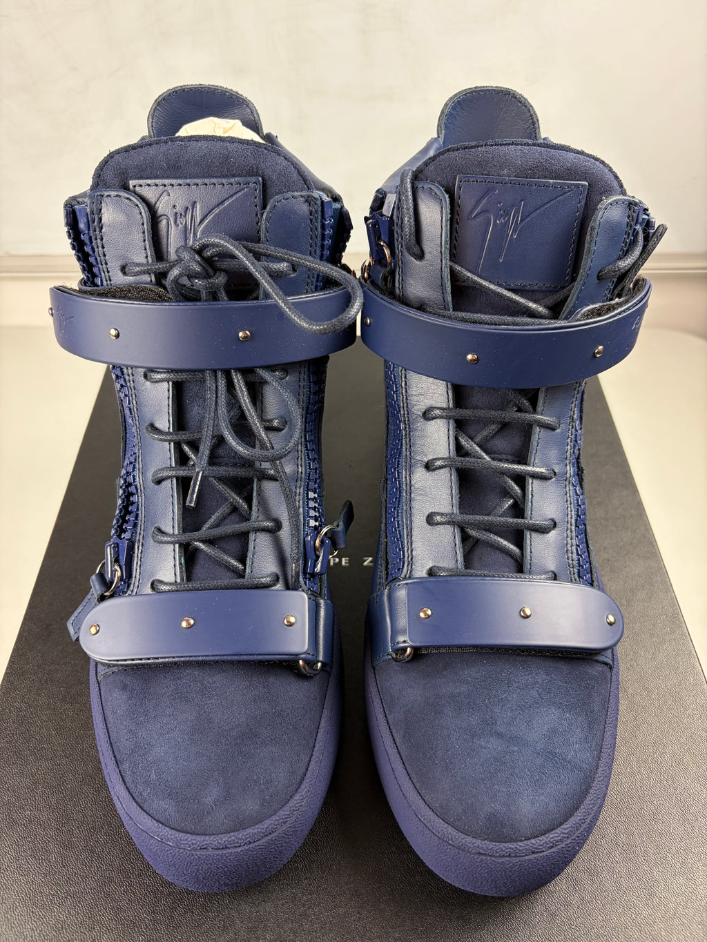 Giuseppe Zanotti COBY MATT high tops - eu 41 / us 8 / uk 7.5 - blue - brand new