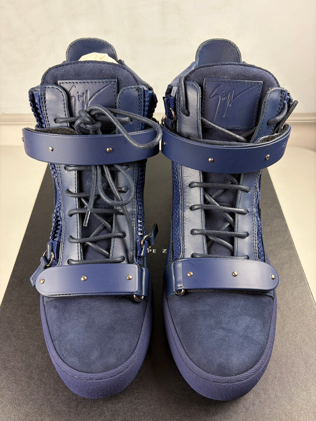 Giuseppe Zanotti COBY MATT high tops - eu 41 / us 8 / uk 7.5 - blue - brand new