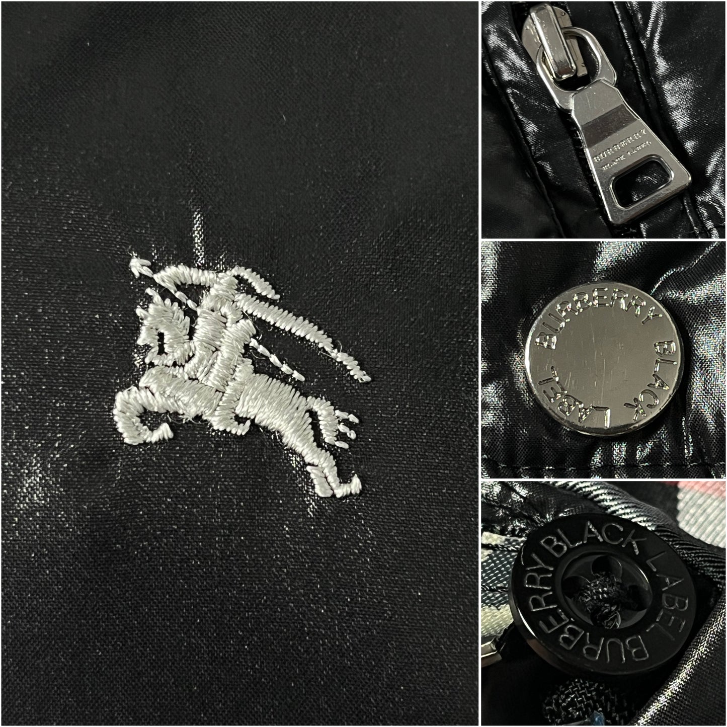 00’s BURBERRY made in Japan real fur down jacket (S/M) - black