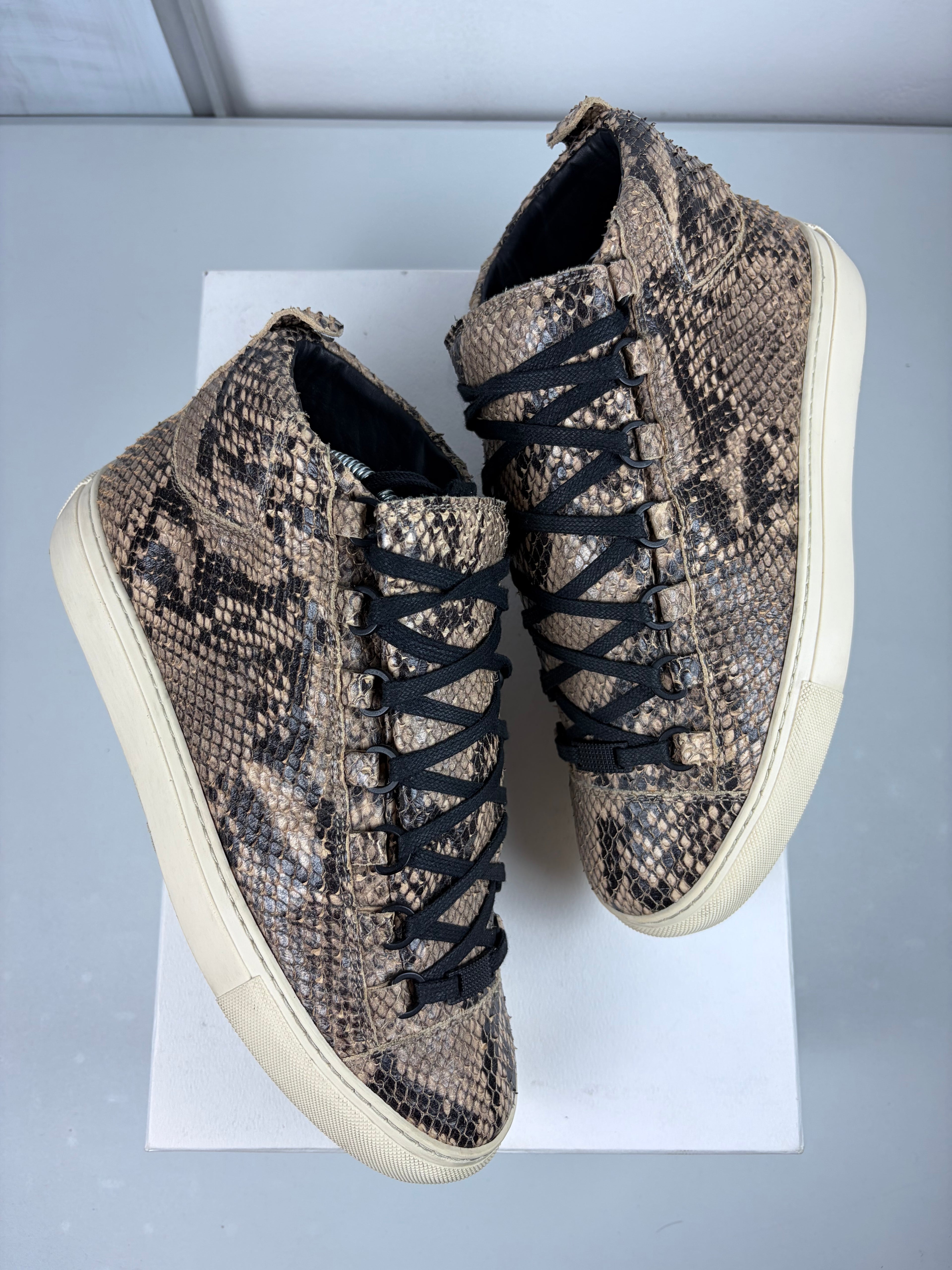 Balenciaga arena Python Skin high tops - eu 39 / us 6