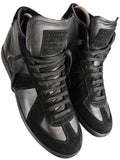 Maison Margiela Replica high top leather & suede gats - eu 42 / us 9 / uk 8 - black