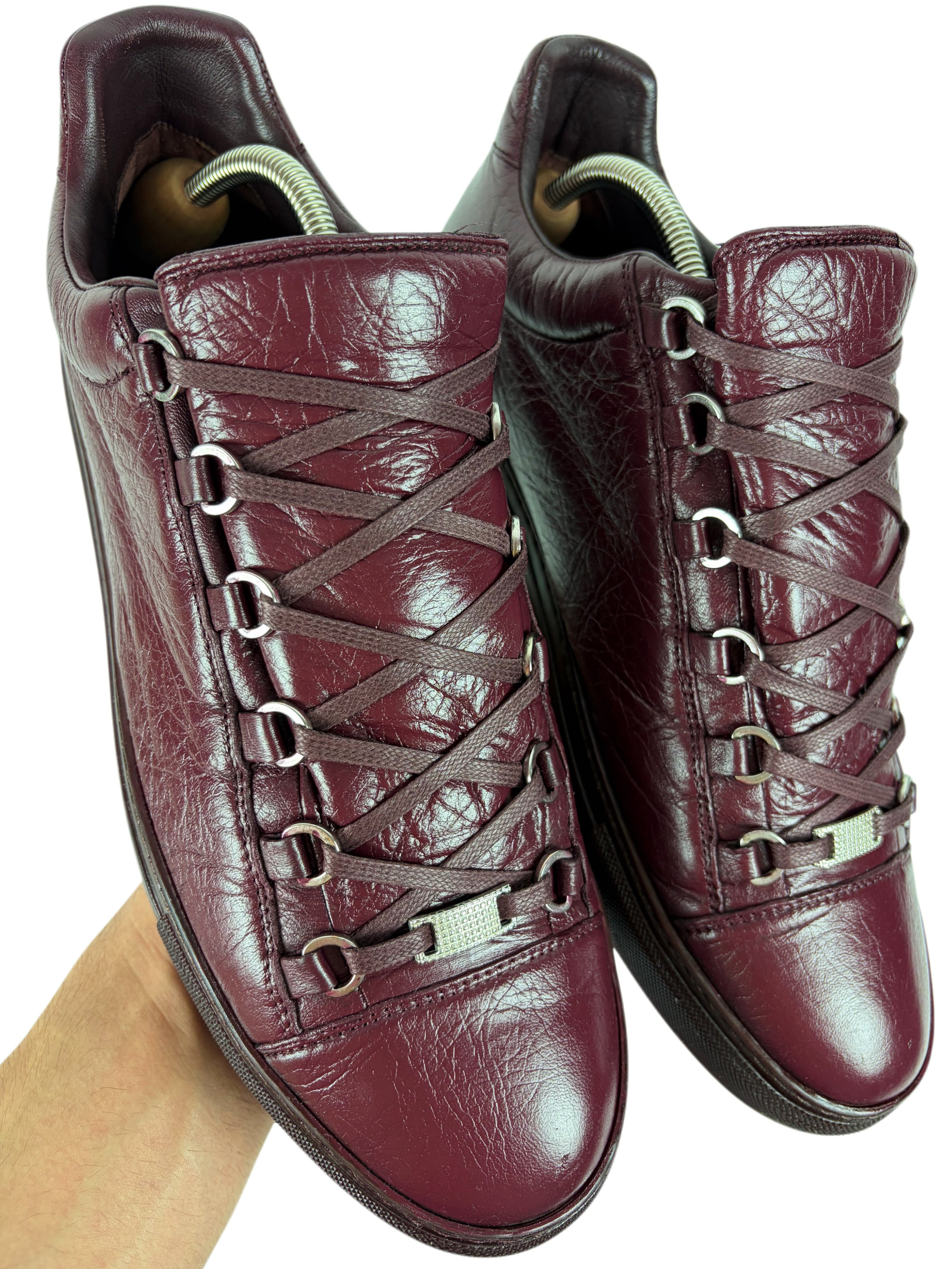 Balenciaga arena low - eu44/us11 - burgundy