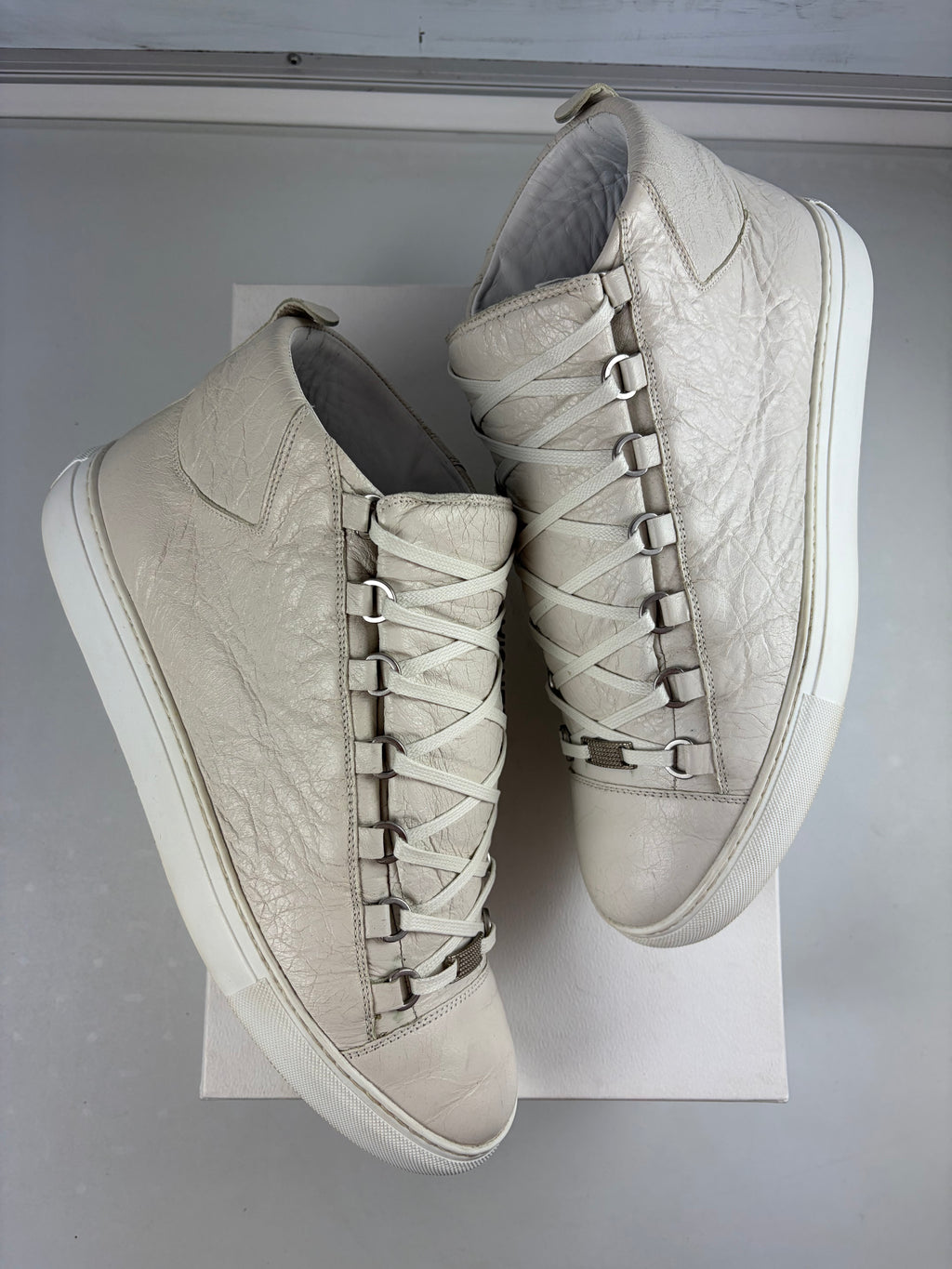 Balenciaga arena high tops - eu 44 / us 11 - white
