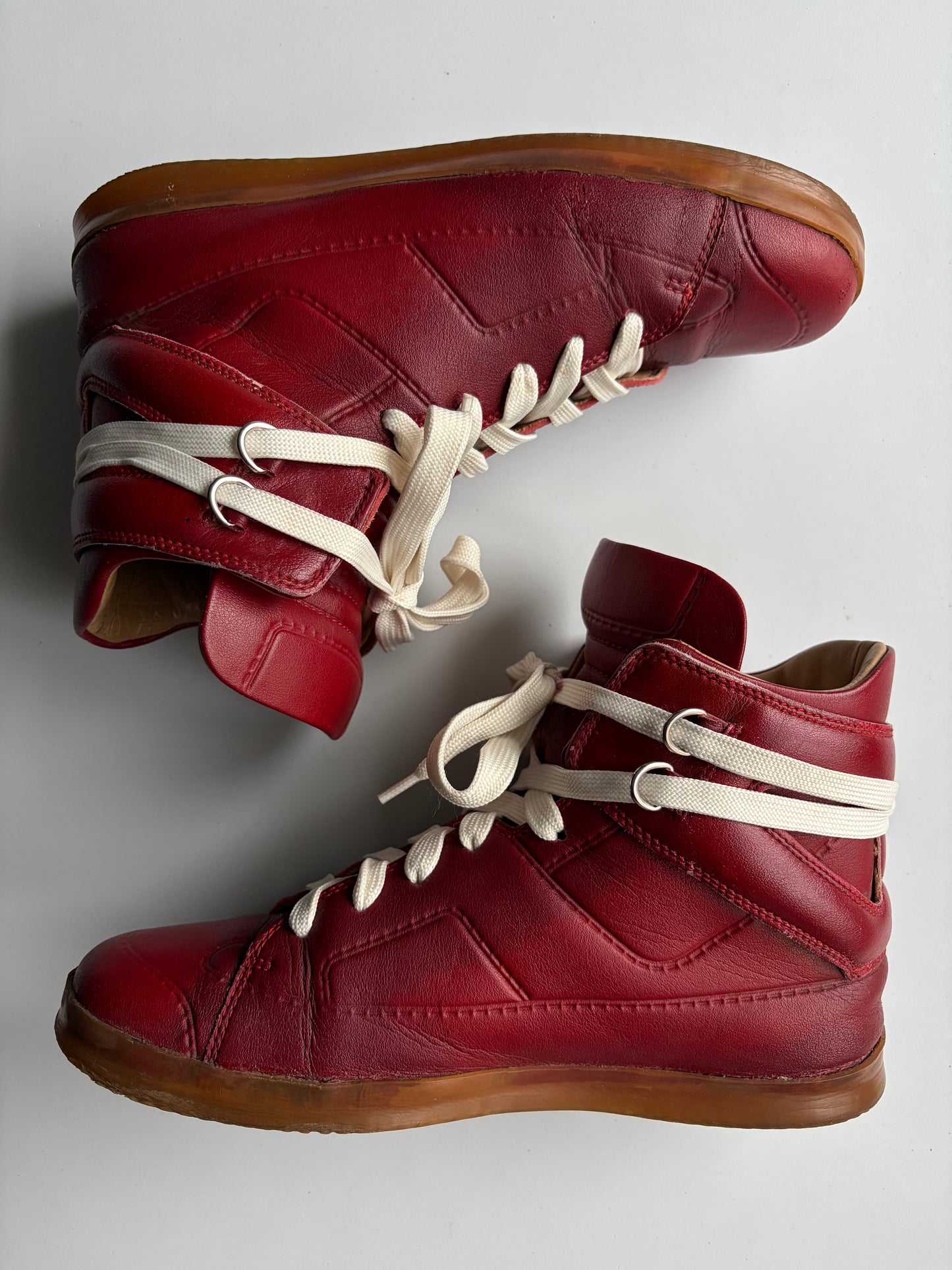 2012 Maison Margiela X H&M high tops - eu 42 - red