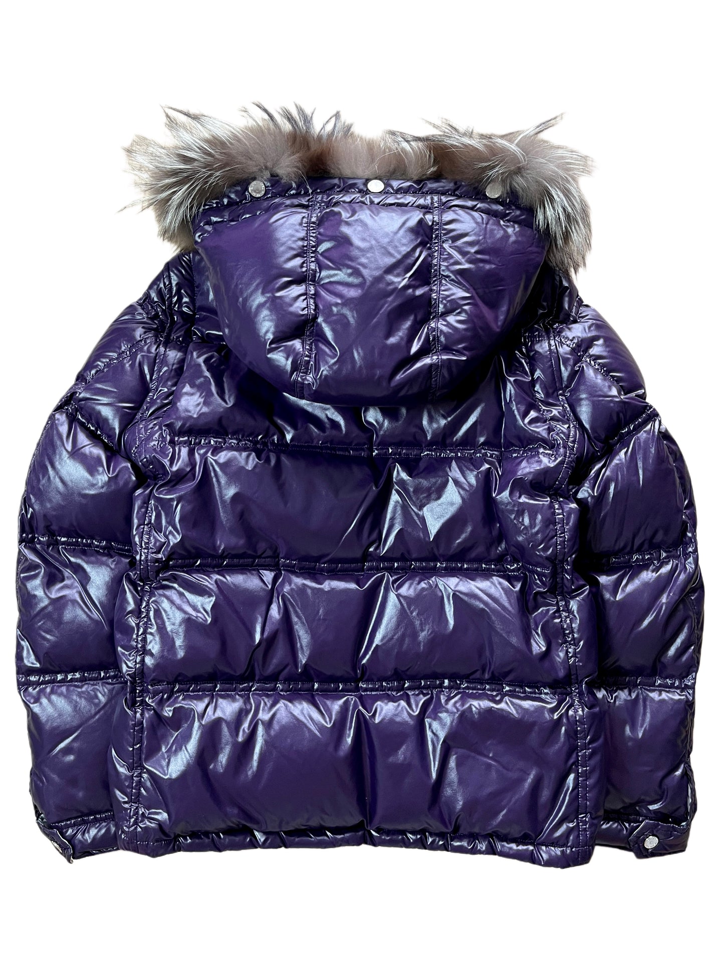 00’s BURBERRY made in Japan real fur down jacket (S/M) - purple