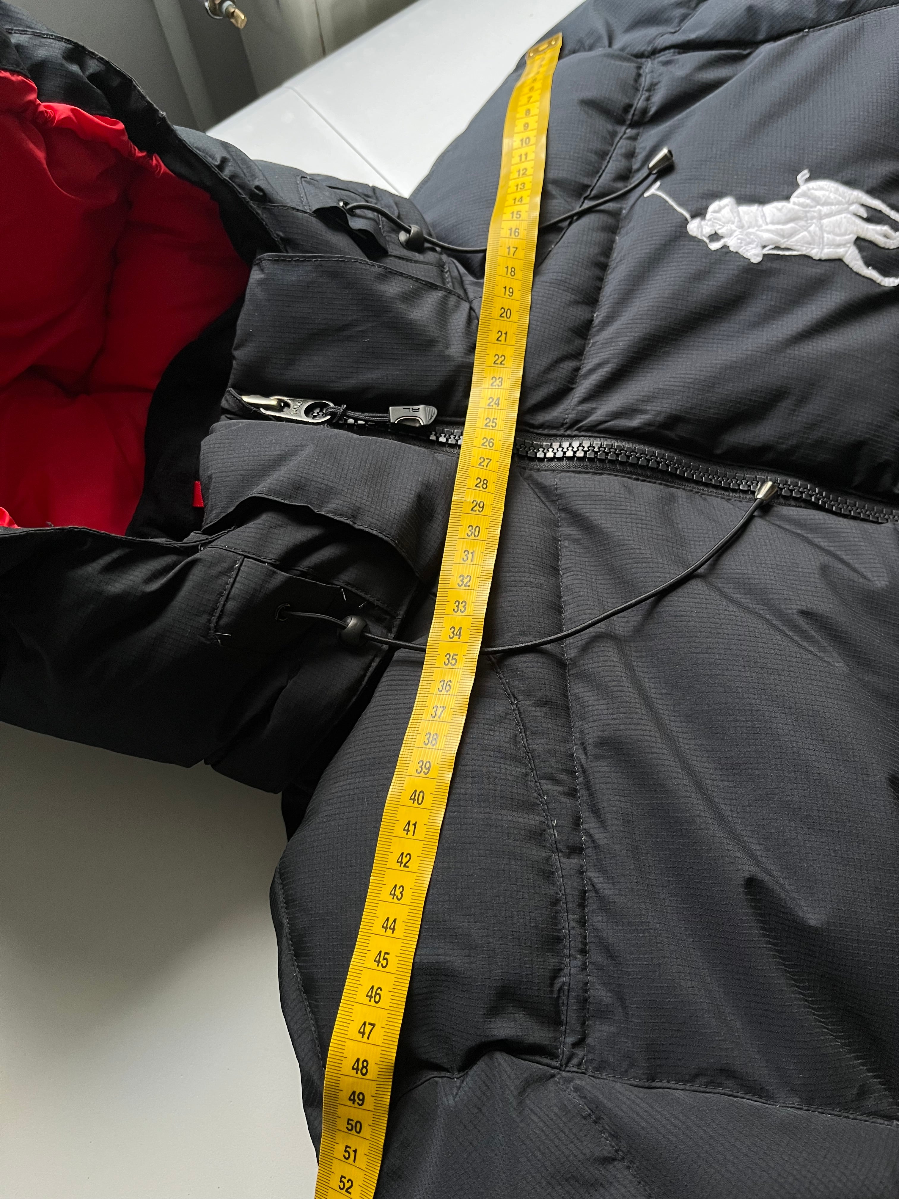 POLO RALPH LAUREN BIG PONY DOWN PUFFER JACKET (XL)-black