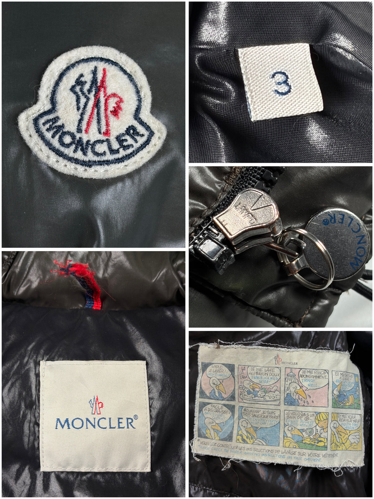 2010’s MONCLER real fur down jacket - men’s size 3 (L) - olive green