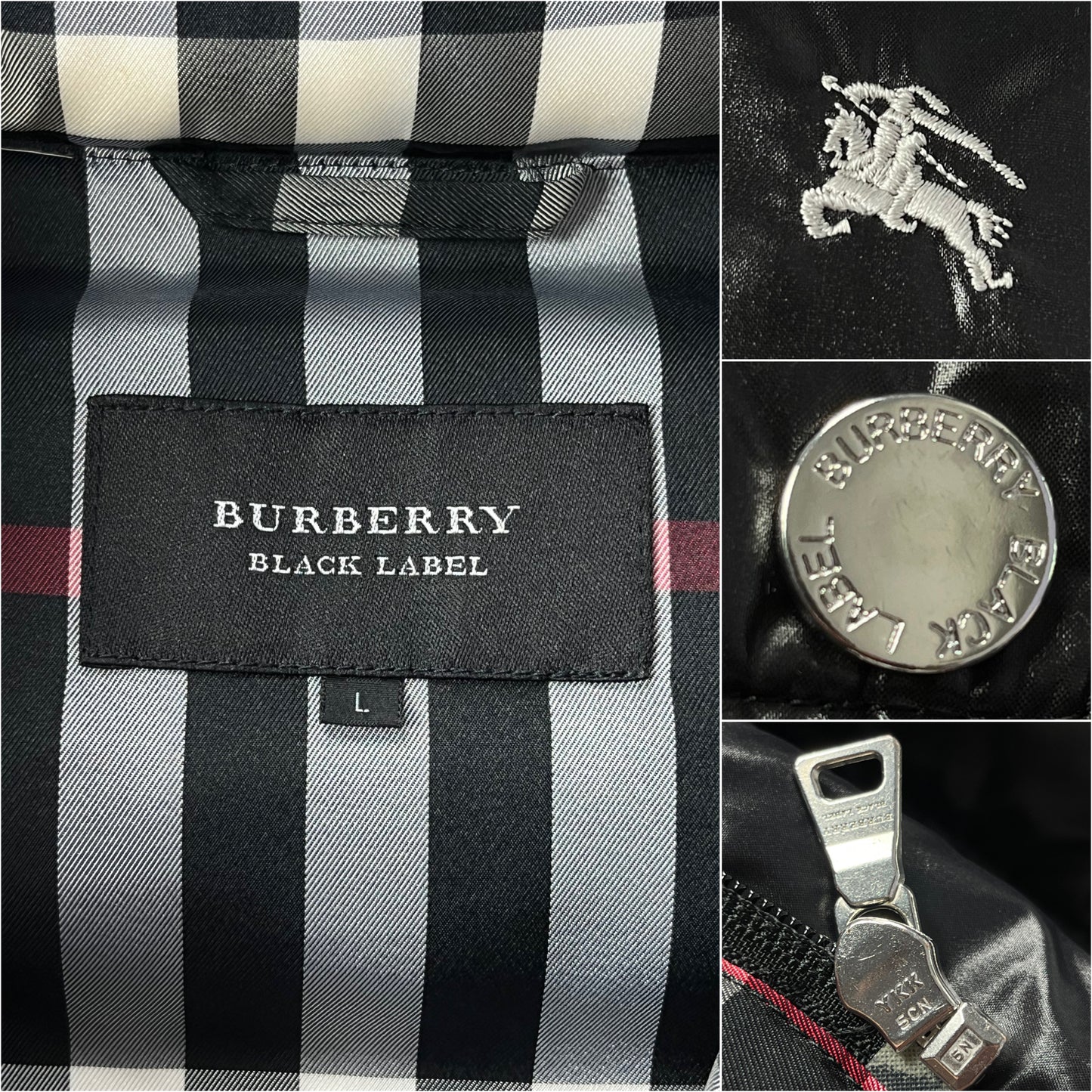 00’s BURBERRY made in Japan real fur down jacket (M/L) - black