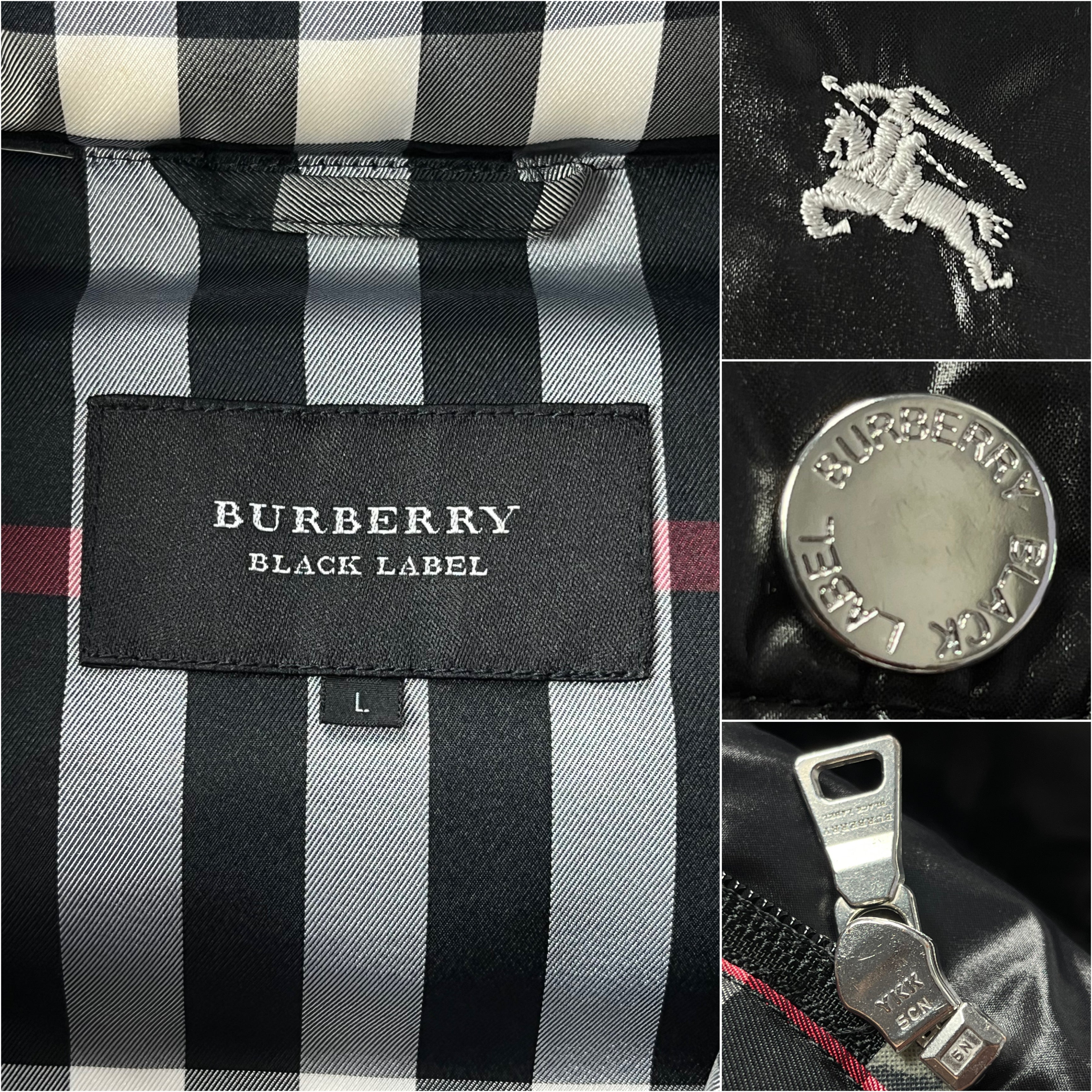 00’s BURBERRY made in Japan real fur down jacket (M/L) - black