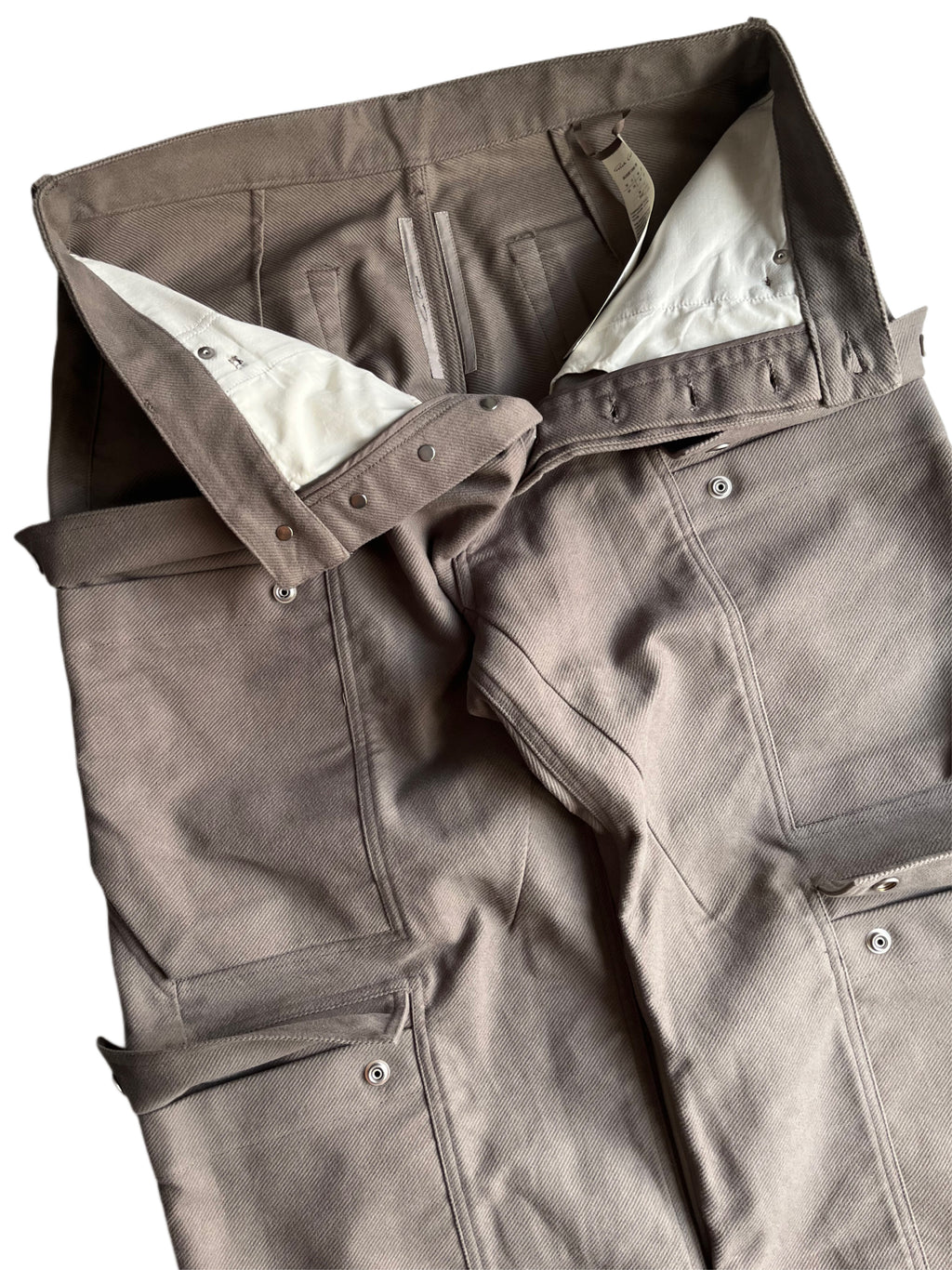 RICK OWENS CONCORDIANS DOUBLE CARGO JEANS -  W32 - grey