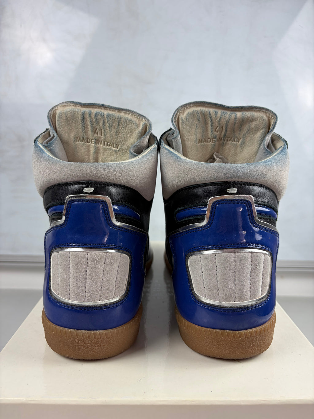 2012 Maison Margiela patent leather high tops - eu 41 / us 8