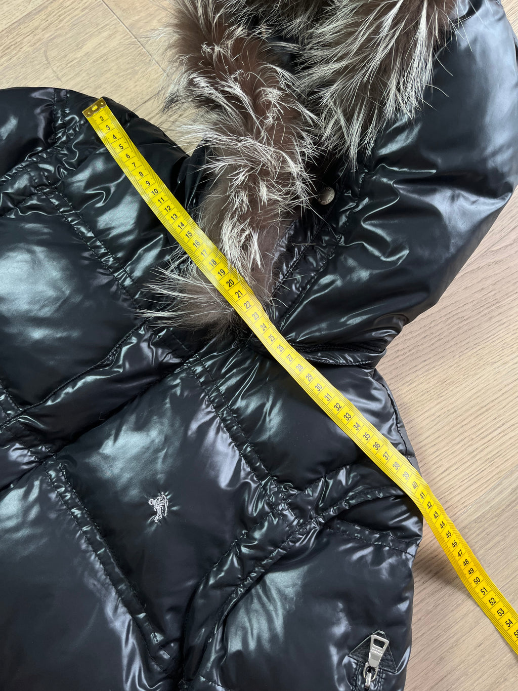 00’s BURBERRY made in Japan real fur down jacket (S/M) - black