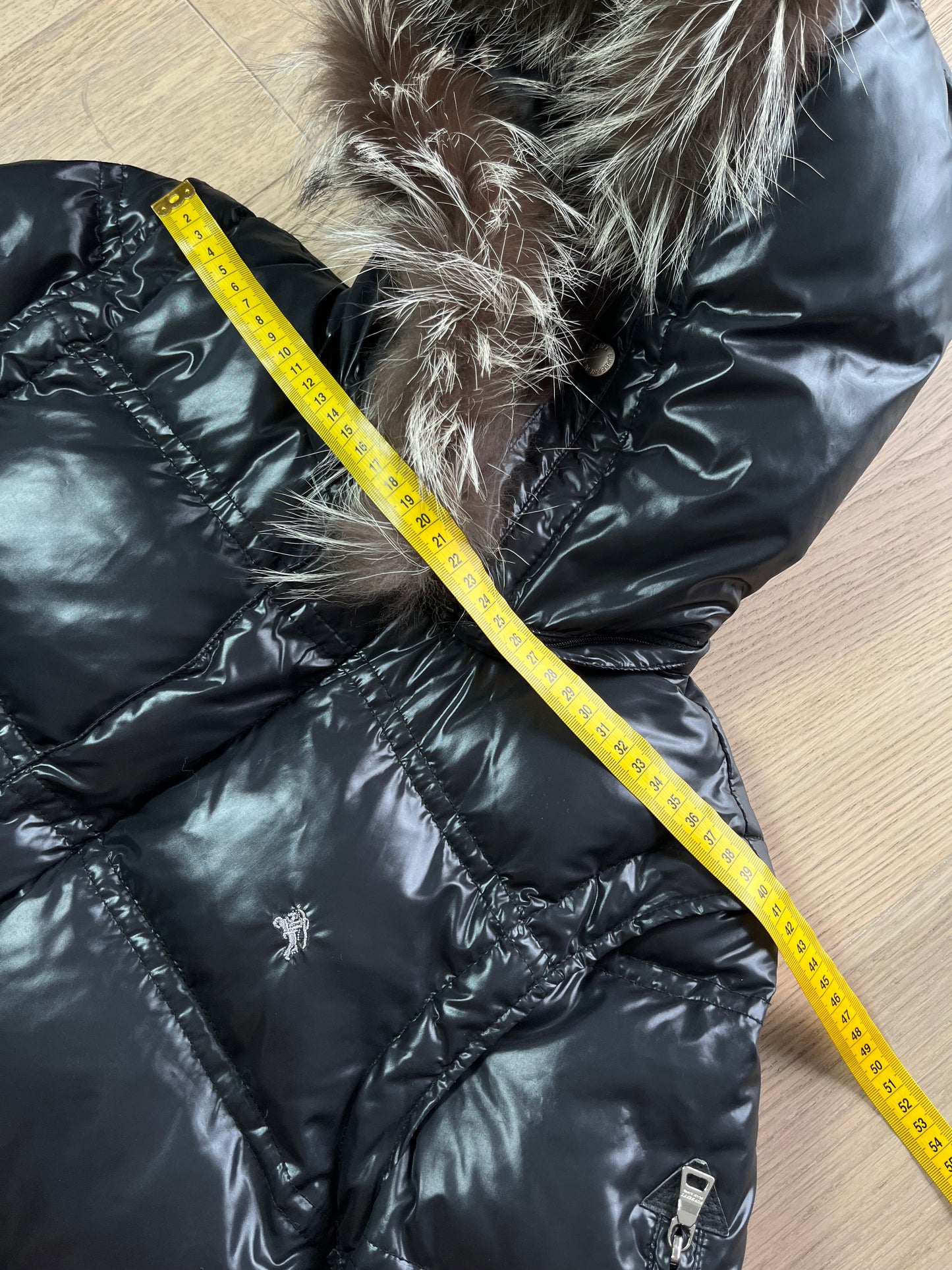 00’s BURBERRY made in Japan real fur down jacket (S/M) - black