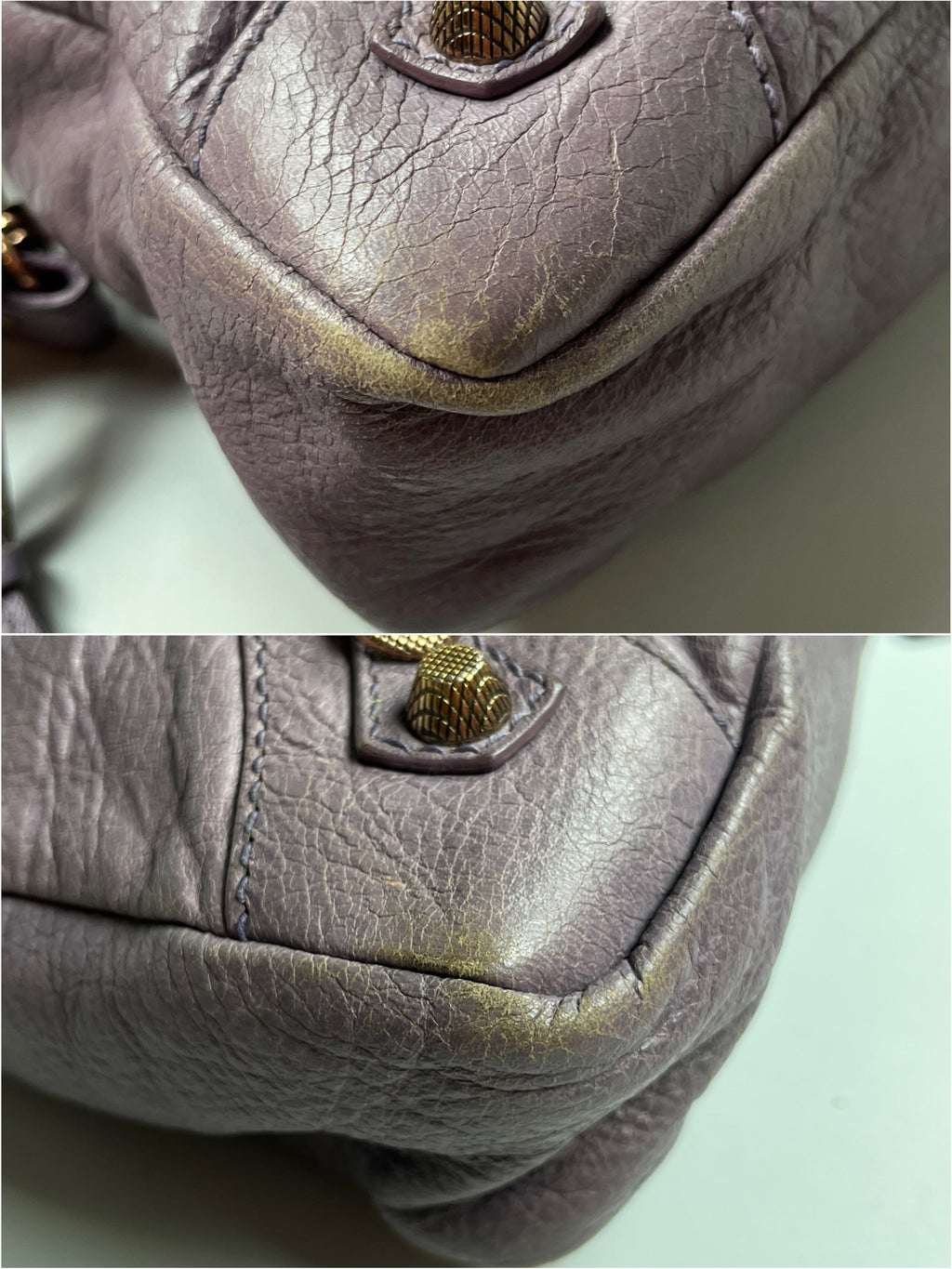 2012 BALENCIAGA
Glycine Lambskin Leather Giant 12 Rose Gold Town Bag
