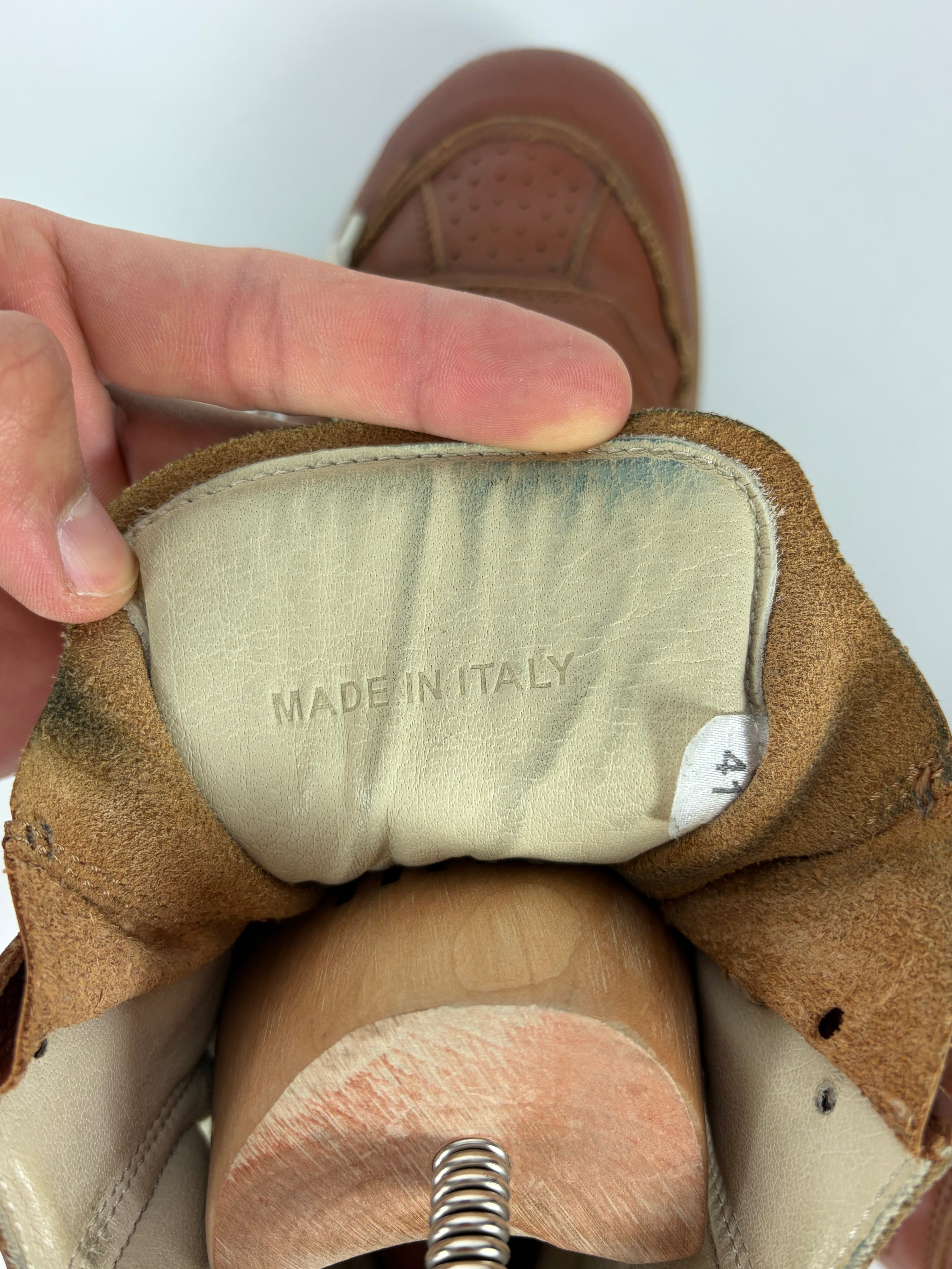 2012 Maison Margiela leather high top GAT sneakers - eu 41 - brown