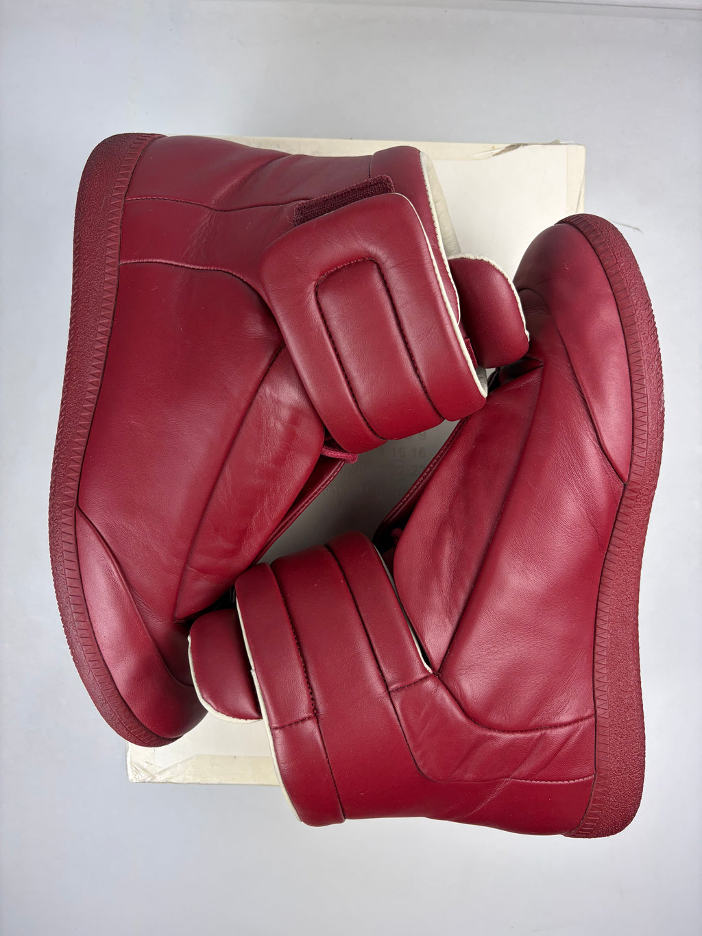 Maison Margiela Future high tops - eu 41 / us 8 / uk 7 - burgundy