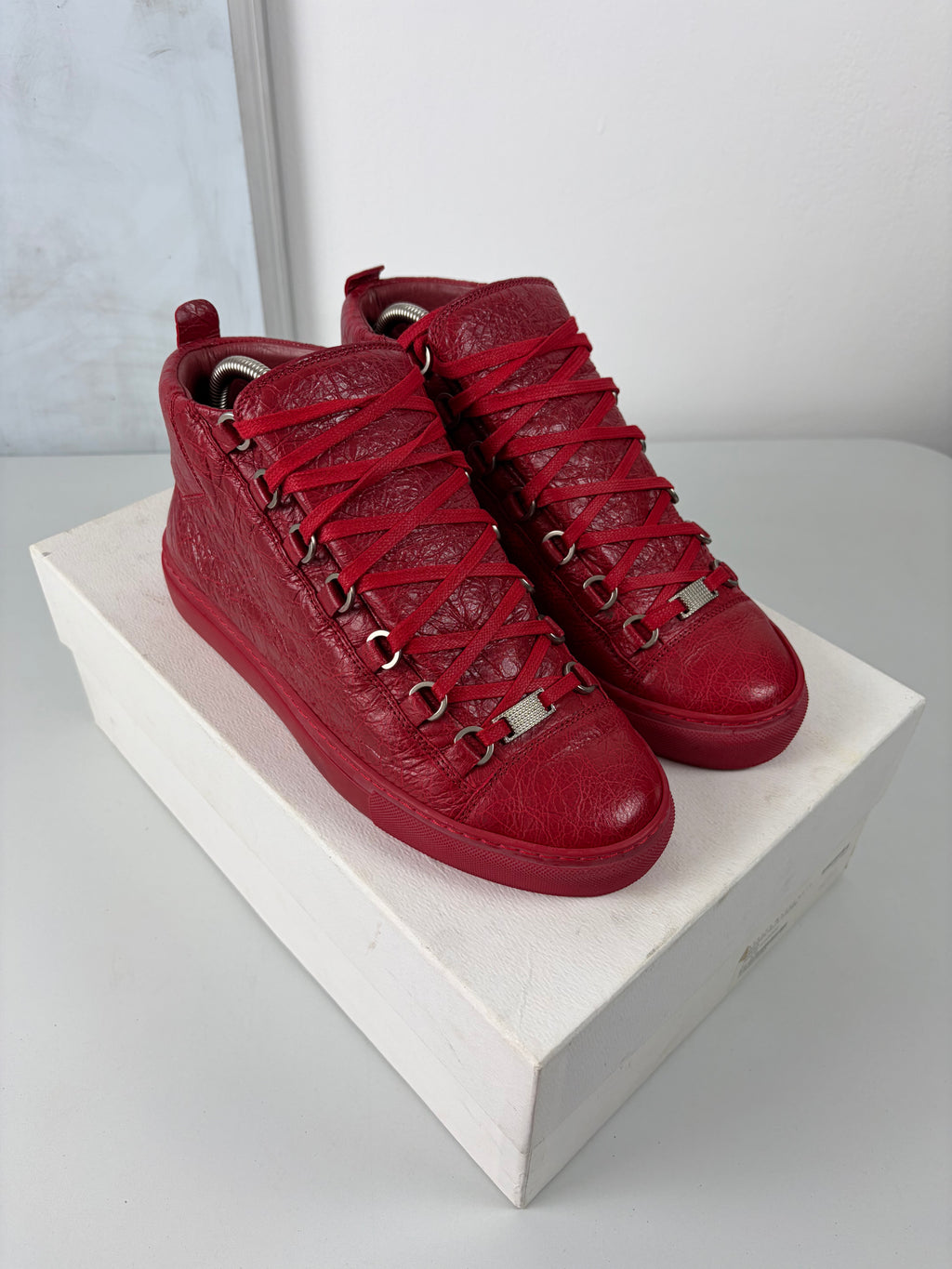 Balenciaga arena high tops - eu 39 / us 6 - red