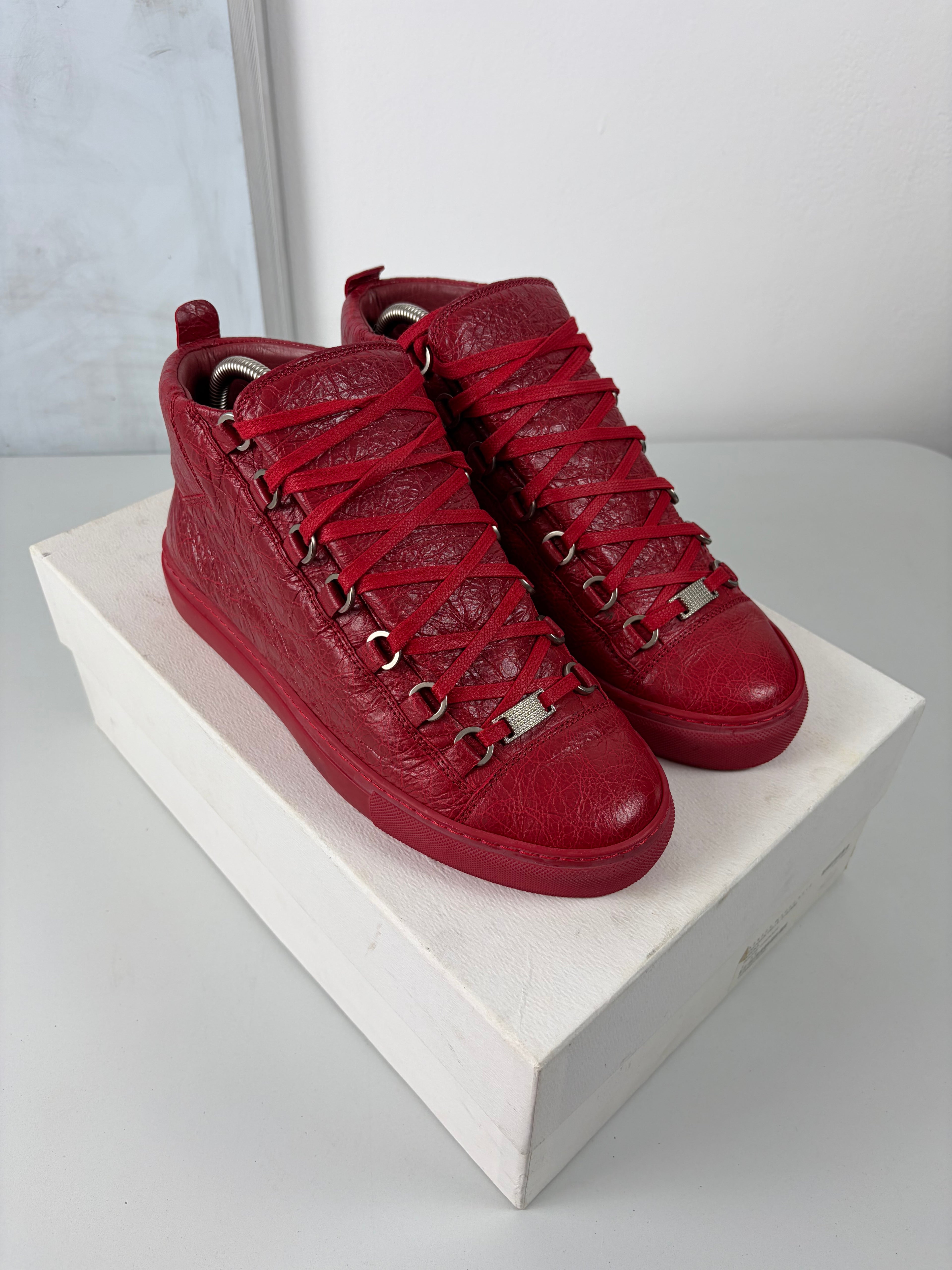Balenciaga arena high tops - eu 39 / us 6 - red