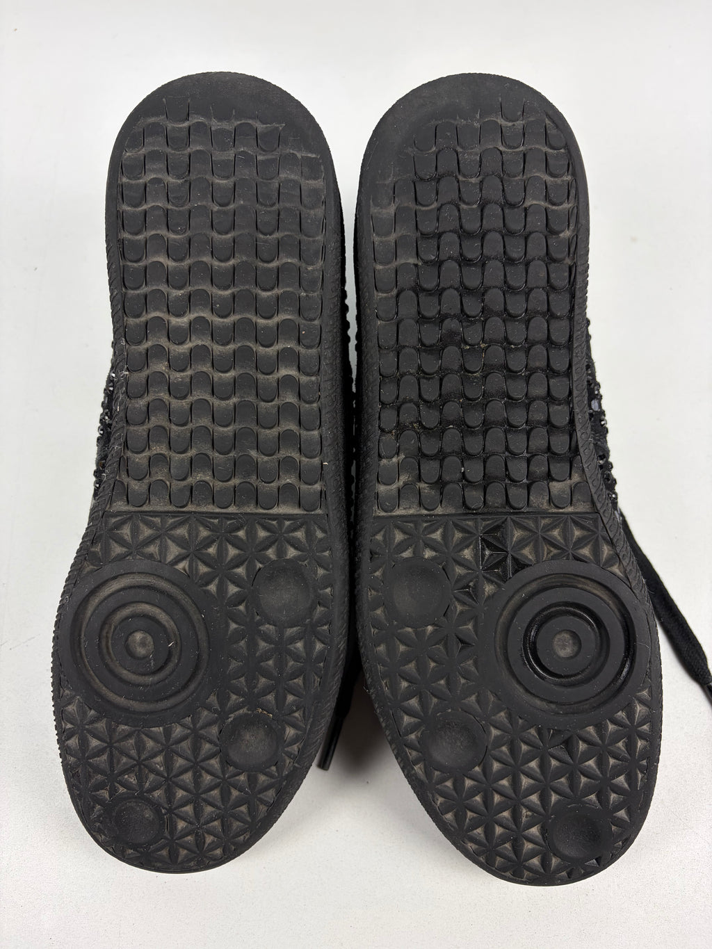 Maison Margiela Replica crystal-embellished suede sneakers - eu 38 / us 8 / uk 5 - black