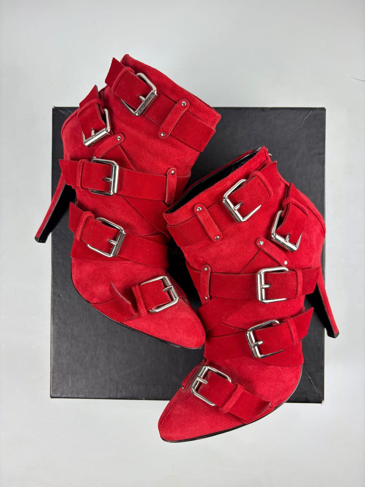 2009 BALMAIN x Giuseppe Zanotti suede ankle boots - eu 39.5 / us 9.5