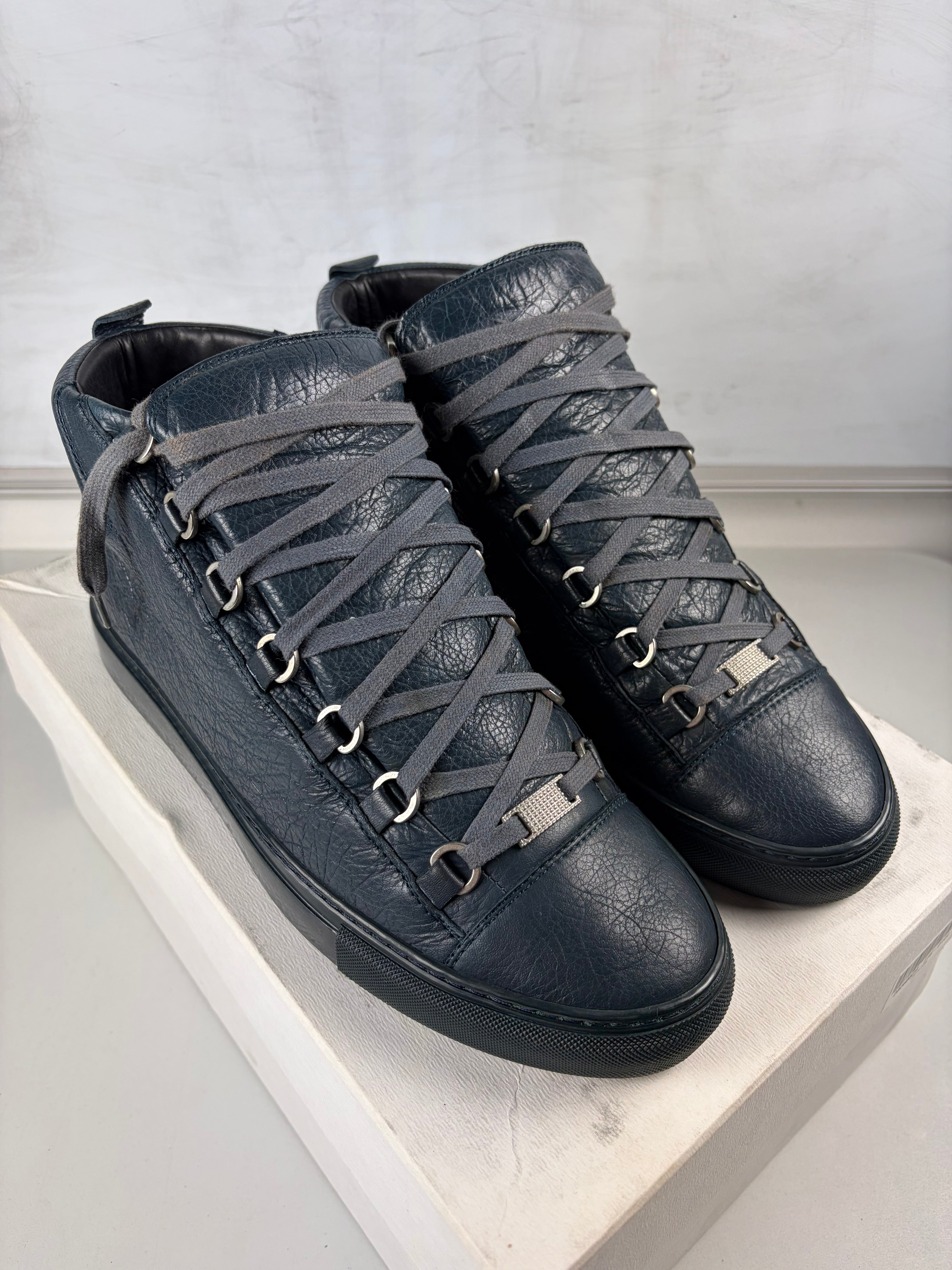 Balenciaga arena high tops - eu 43 / us 10 - navy blue