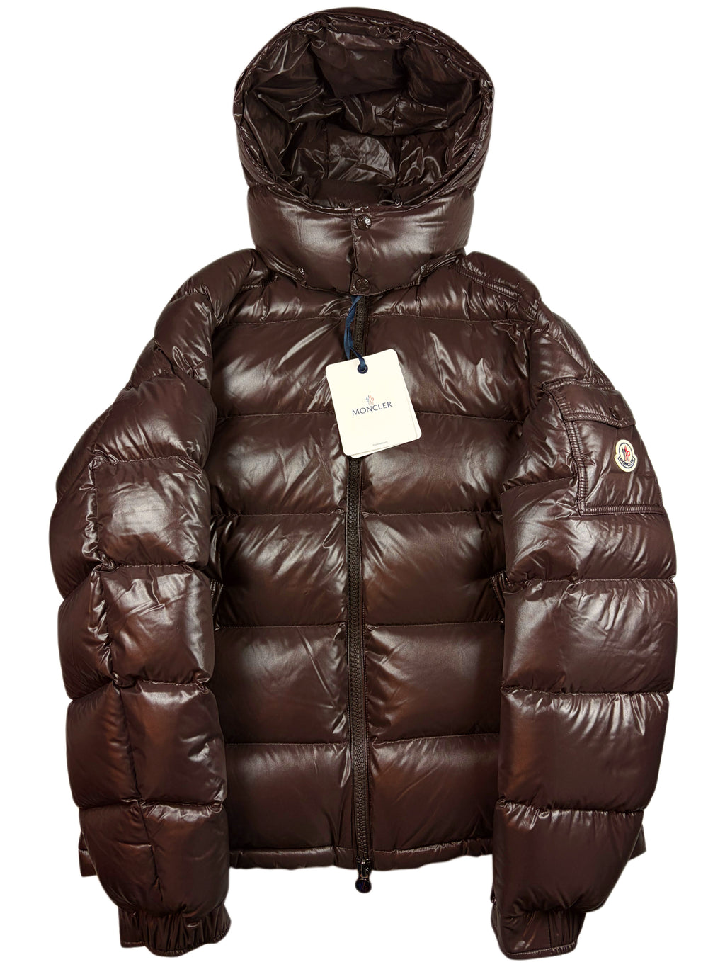 MONCLER ‘Maya’ down jacket - men’s size 5 (XL) - brown - brand new with tags
