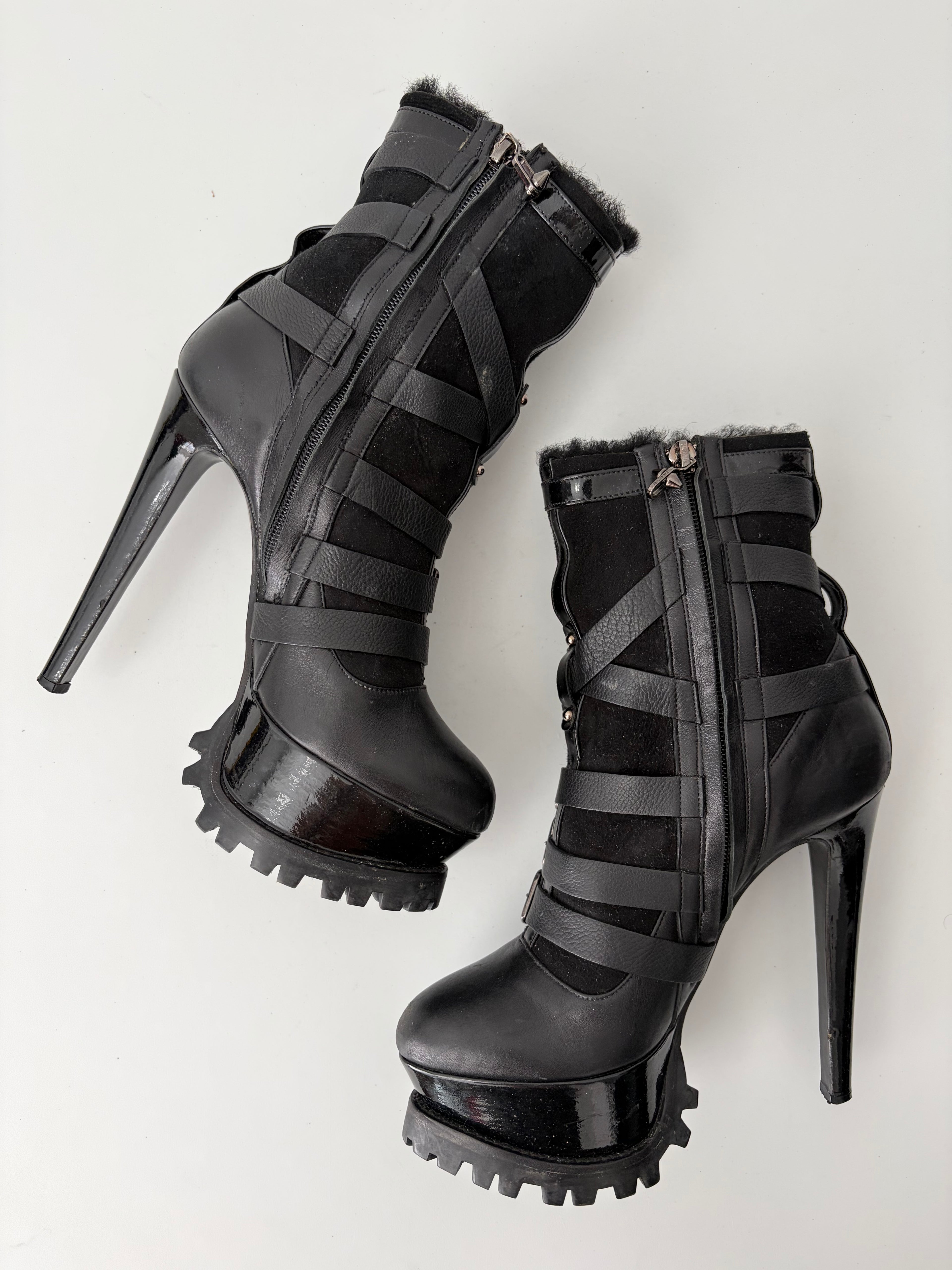 Philipp Plein leather high heel sole boots - eu 39