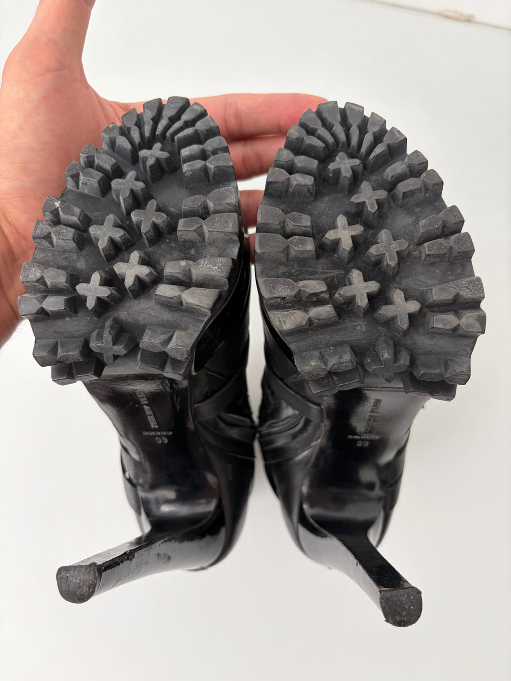 Philipp Plein leather high heel sole boots - eu 39