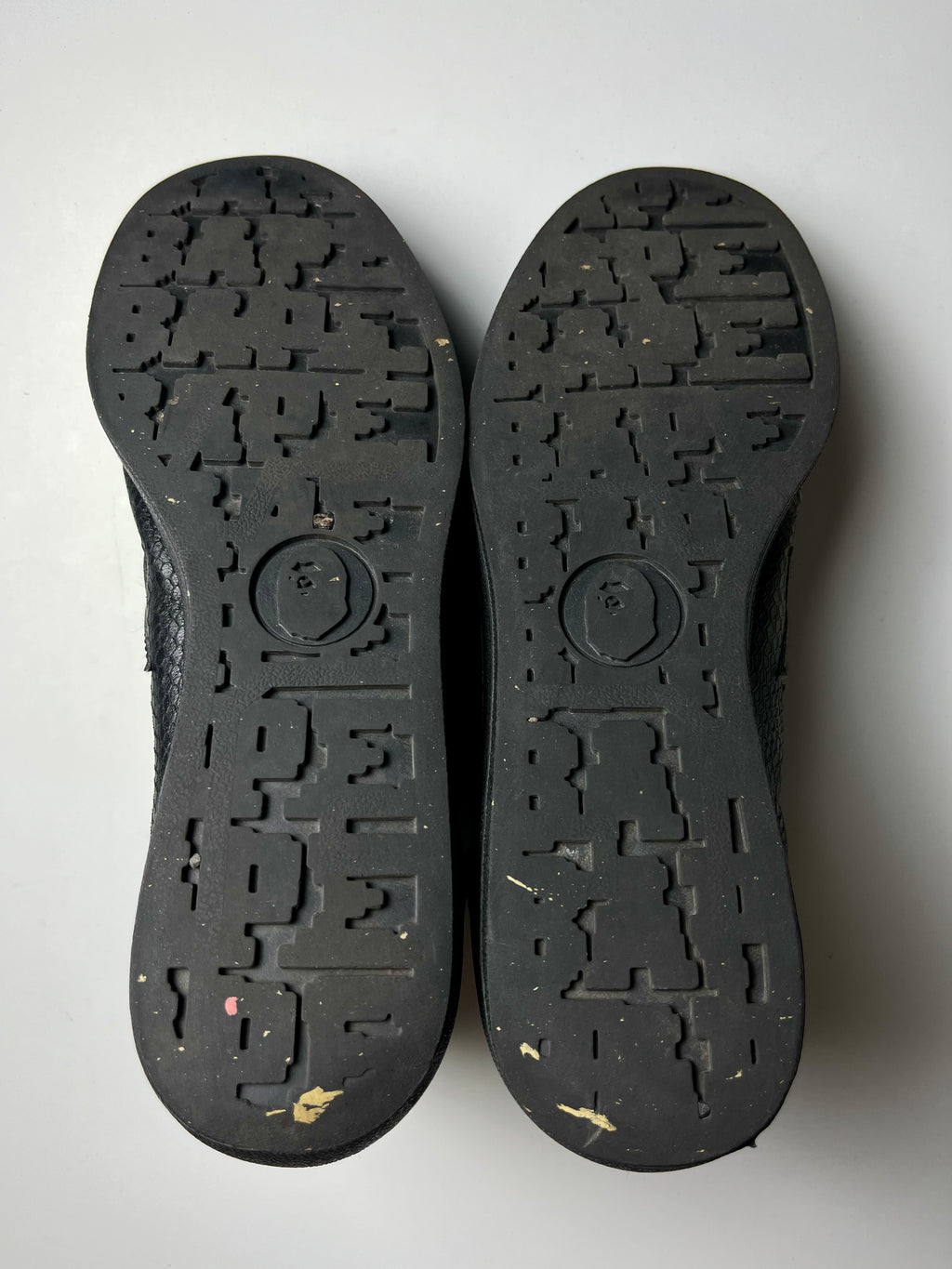 2012 BAPE high top snake skin sneakers - EU 42.5 / 43 - black