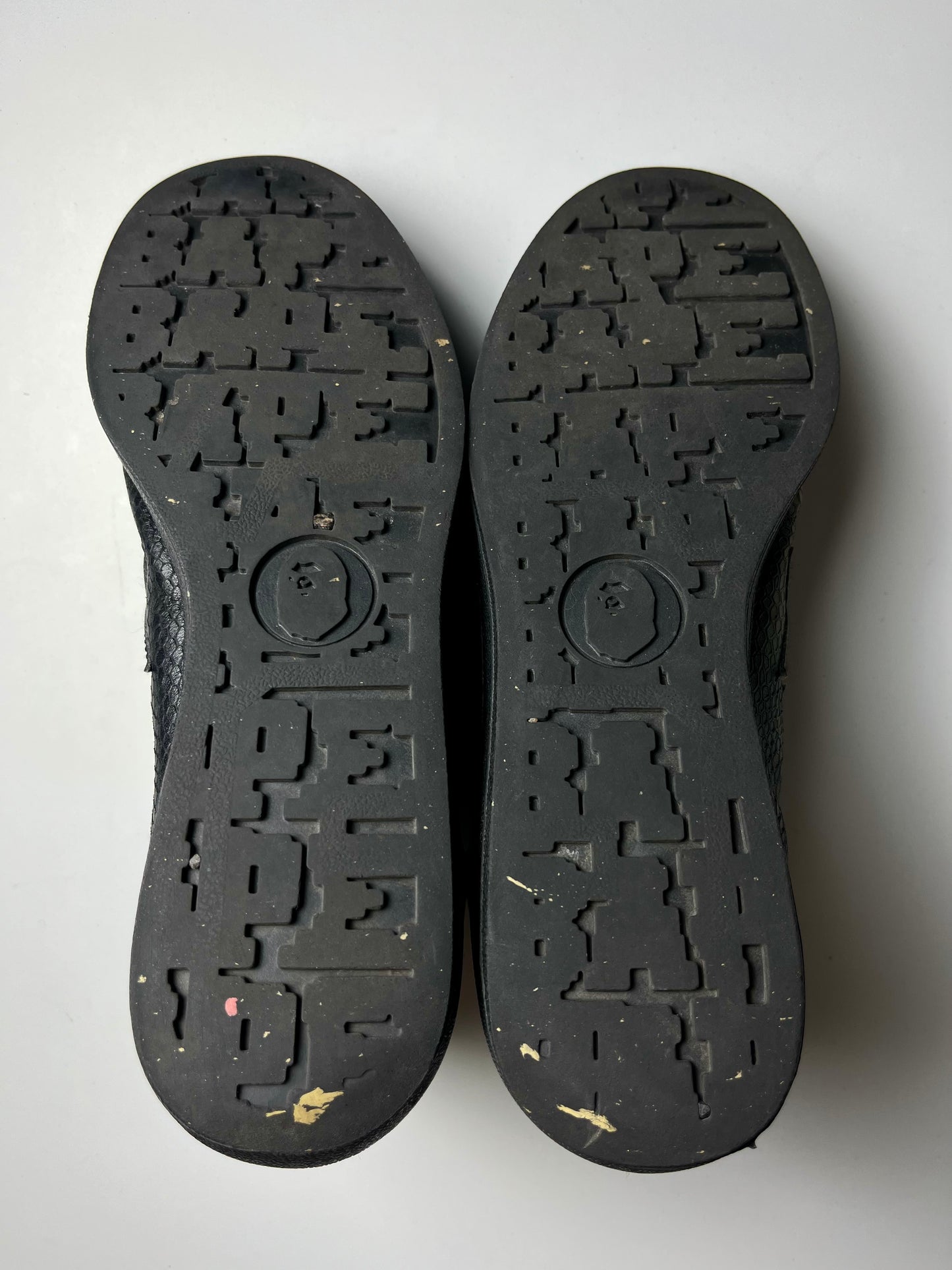 2012 BAPE high top snake skin sneakers - EU 42.5 / 43 - black