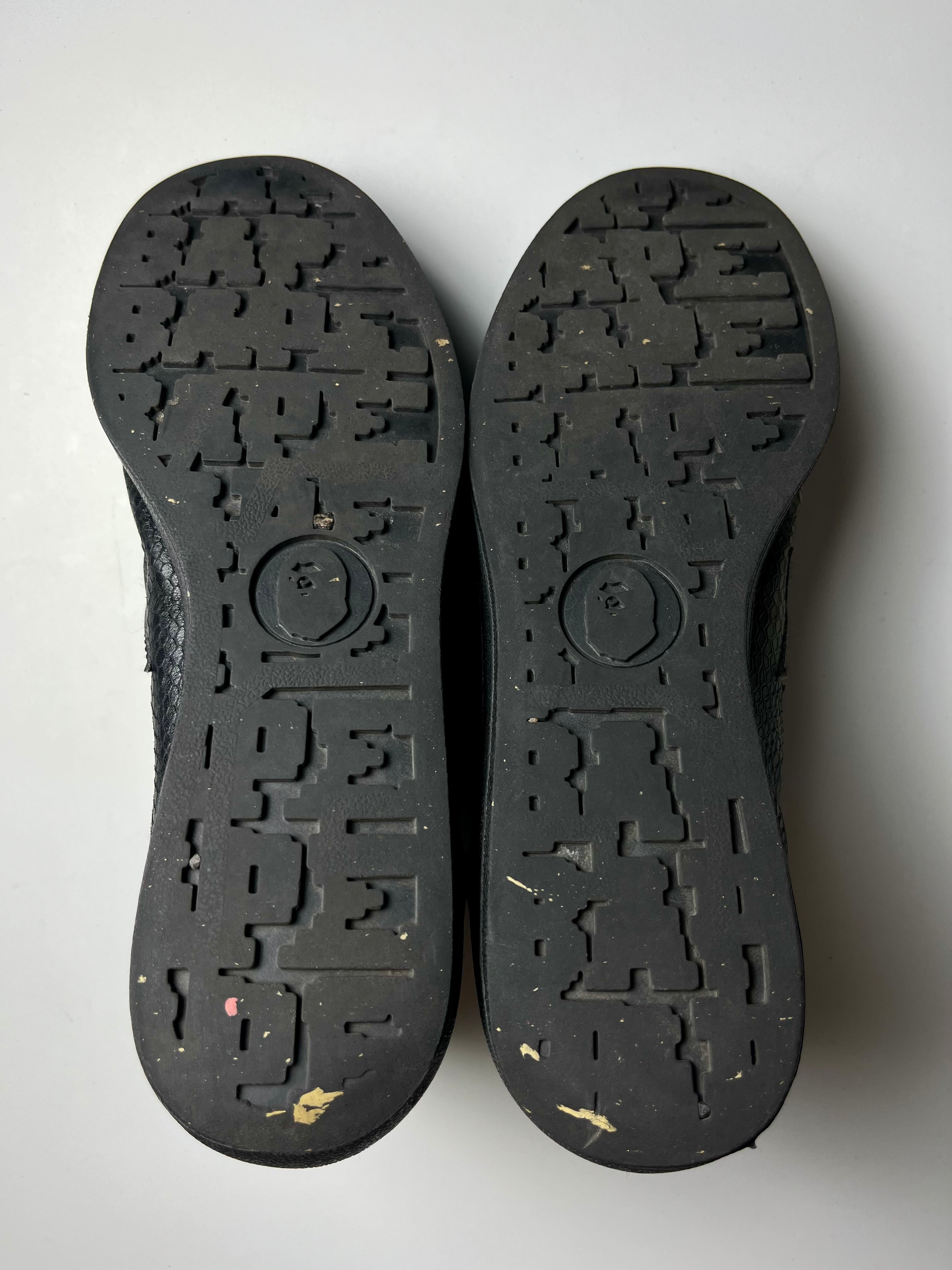2012 BAPE high top snake skin sneakers - EU 42.5 / 43 - black